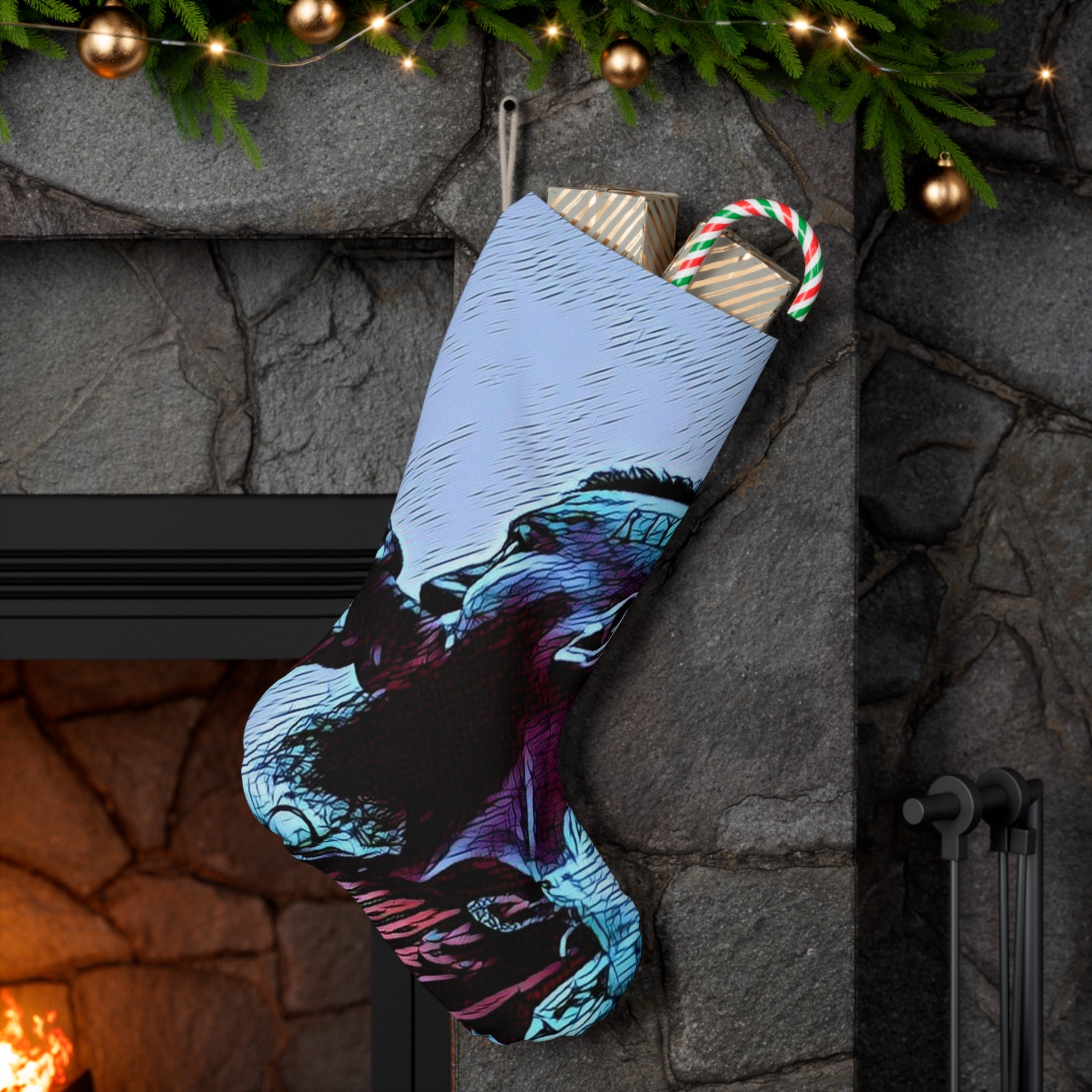 Large Nordic Christmas Stocking