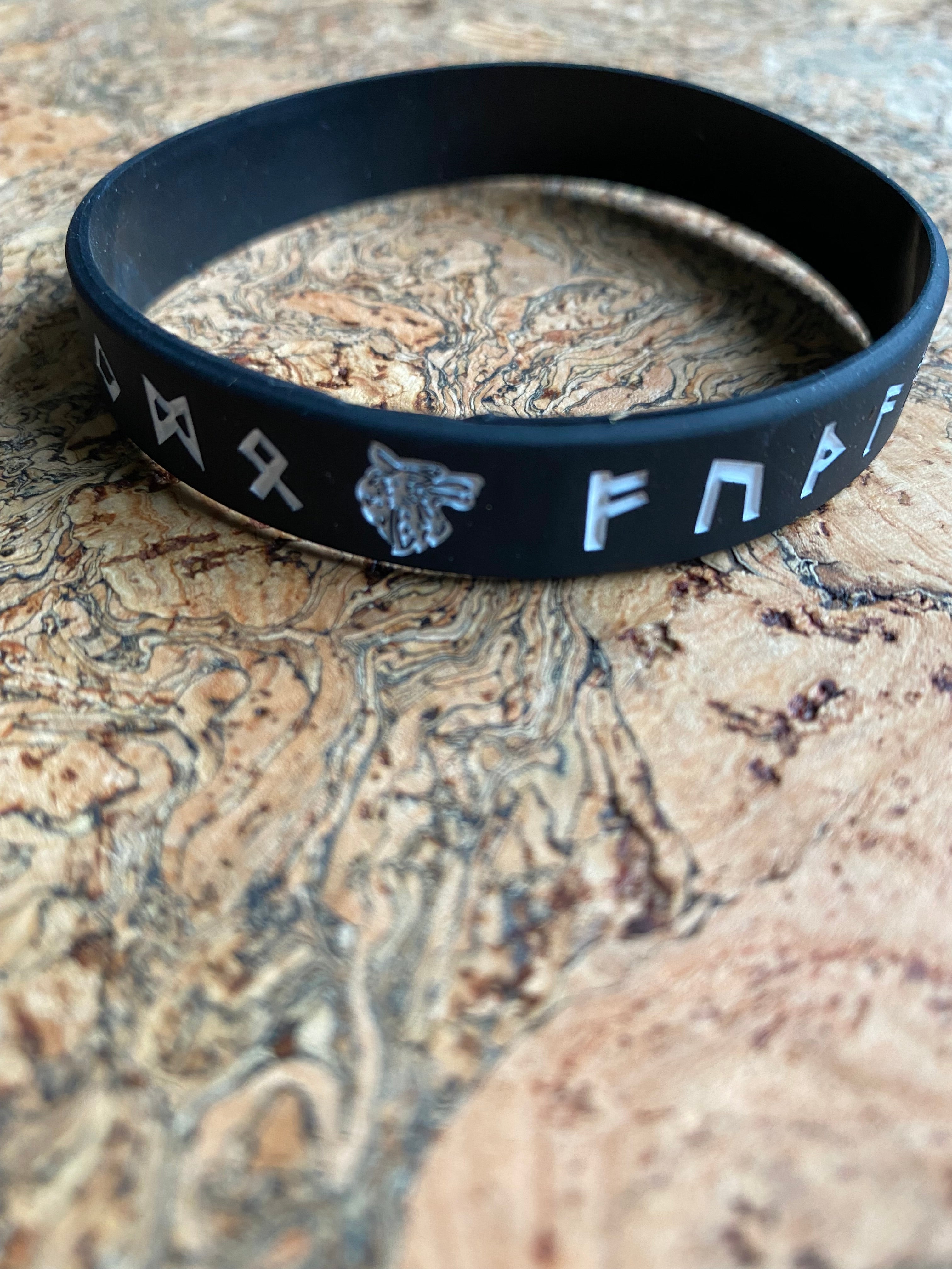 Fenrir Wolf Rubber Bracelet