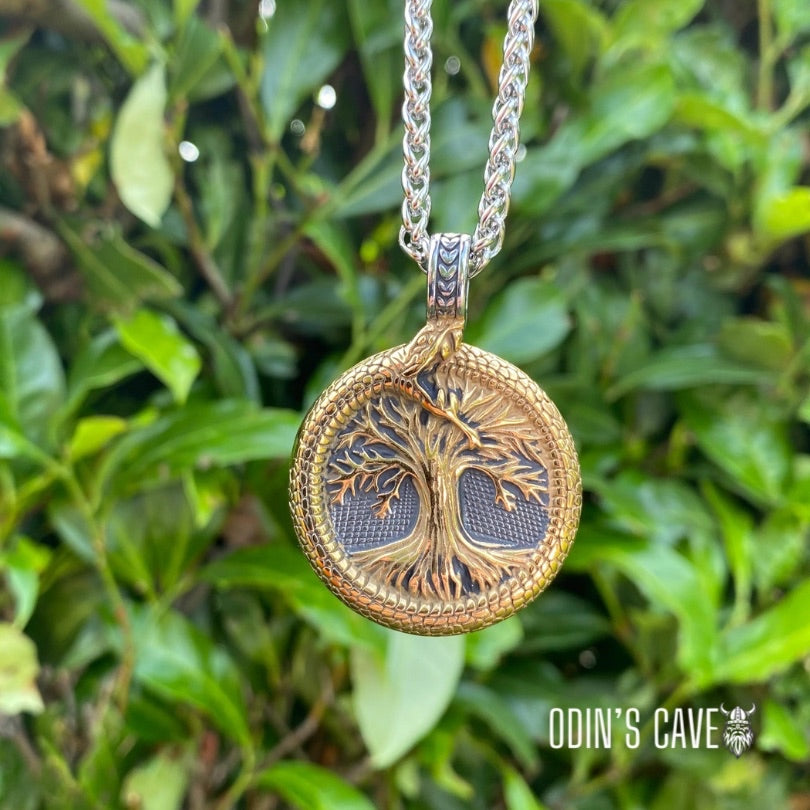 Tree Of Life Serpent Viking Necklace