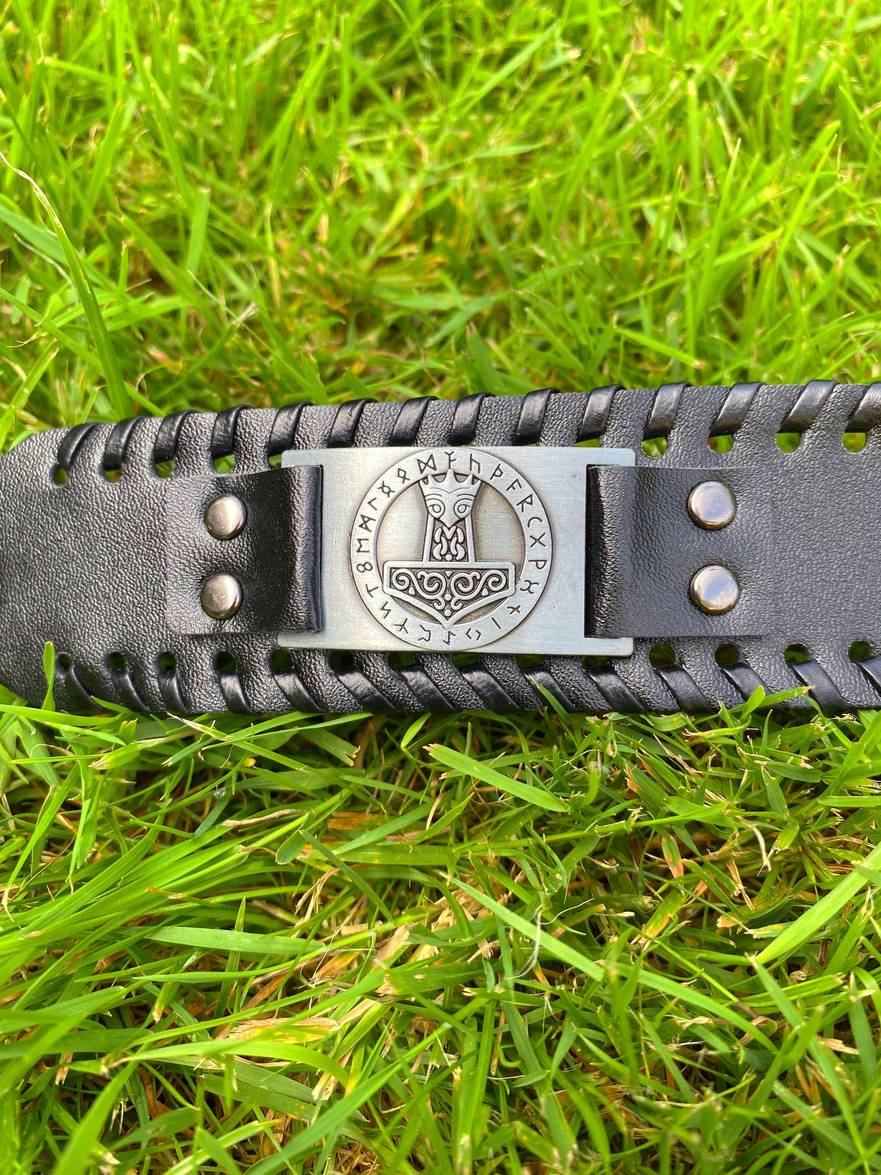 The Almighty Thor Hammer Leather Viking Bracelet