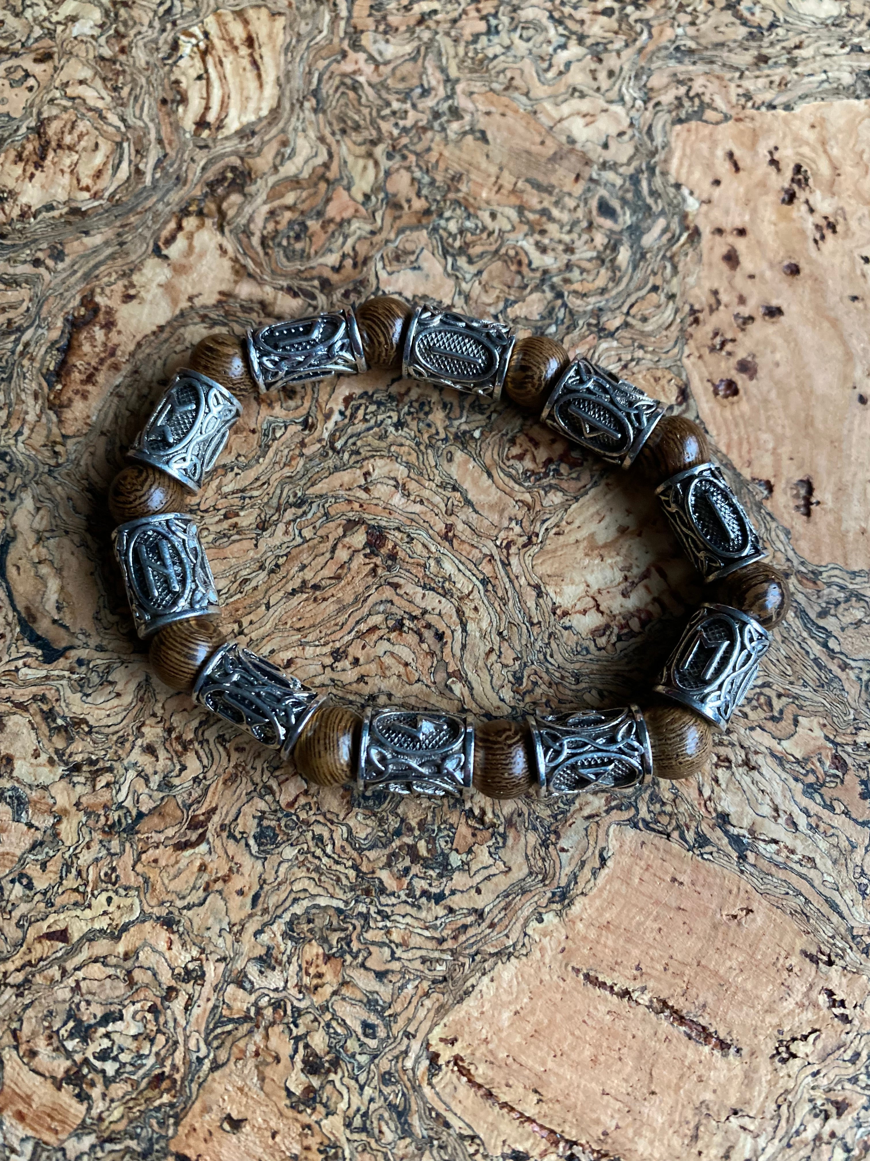 Viking Bracelet - Marble Runes