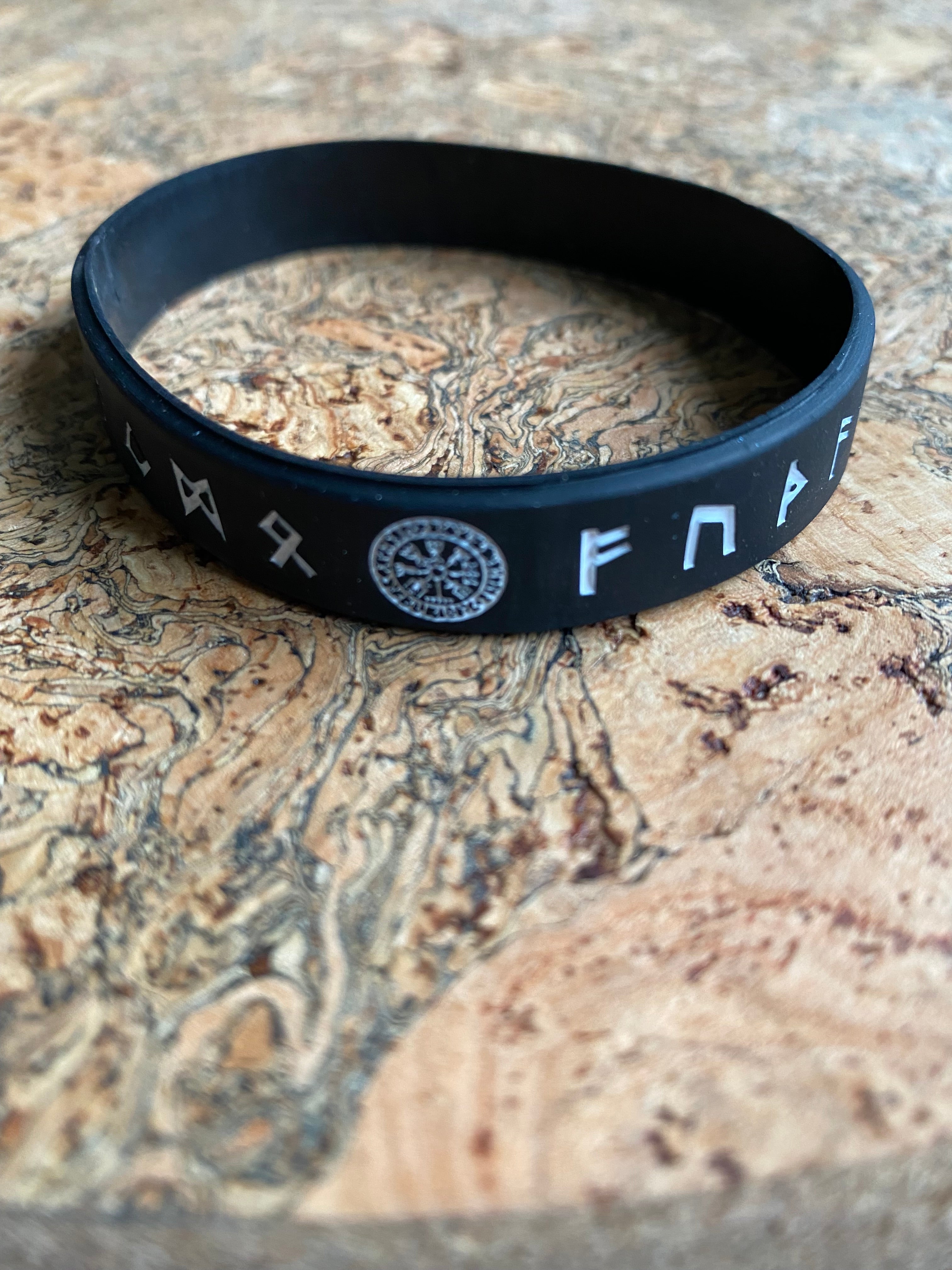 Aegishjalmur Runes Rubber Bracelet