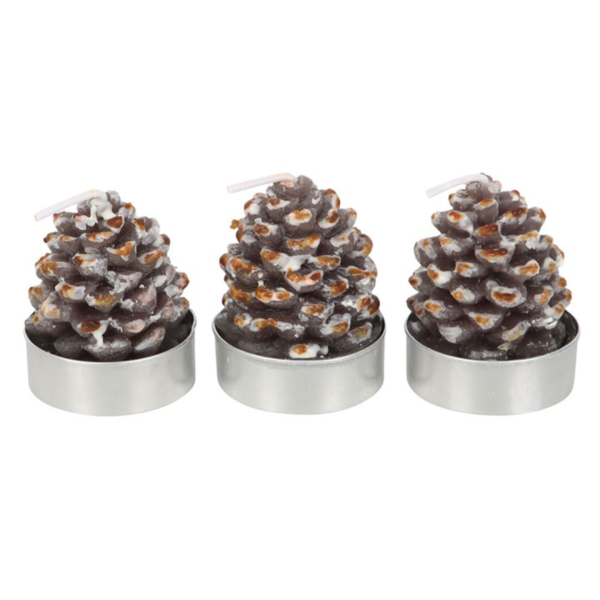 Wintery Pinecone Tealight Candles (set of 6)