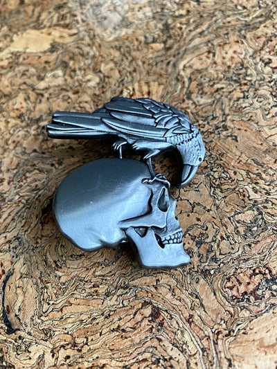 Ravens Skull Decorative Viking Pin Badge