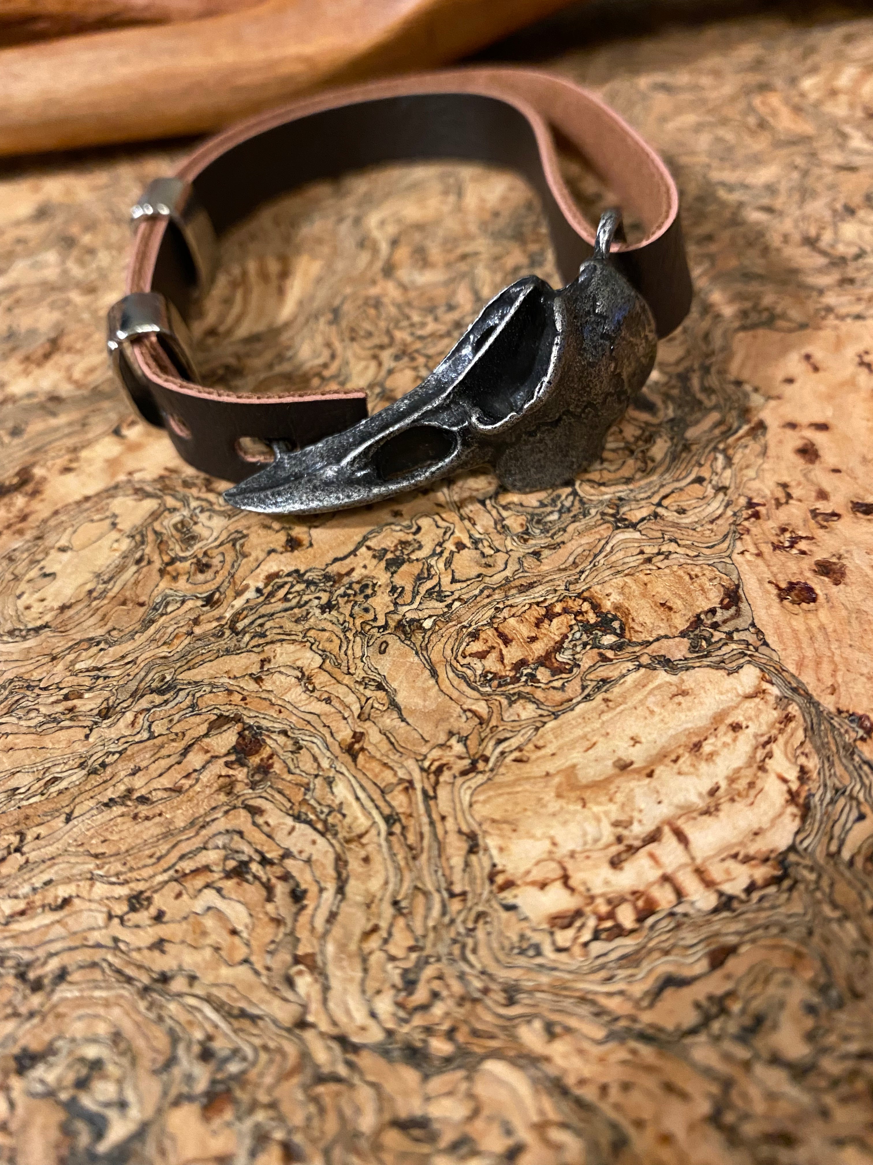 Viking Bracelet - Raven Skull