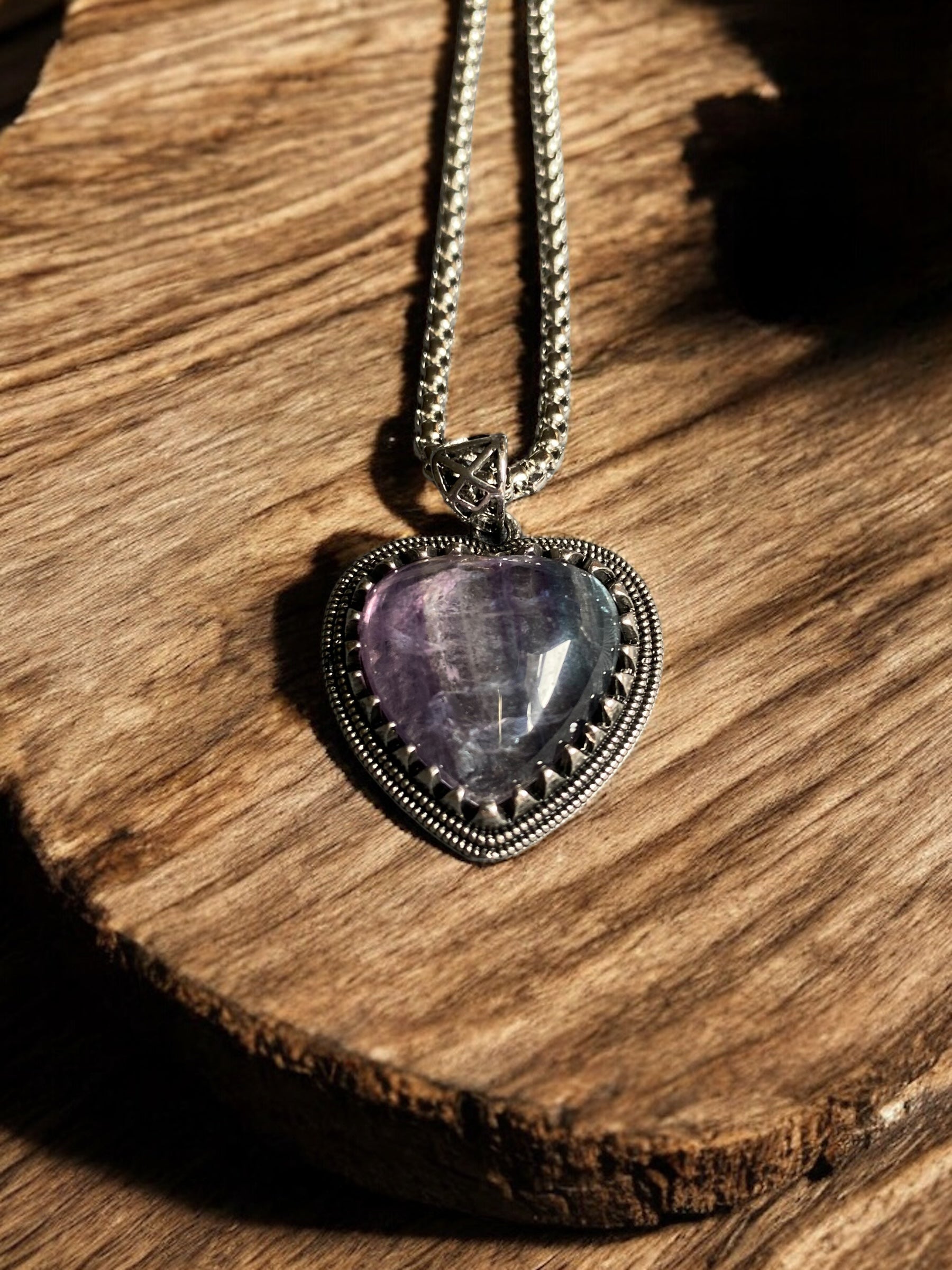 Authentic Crystal Heart Pagan Necklace