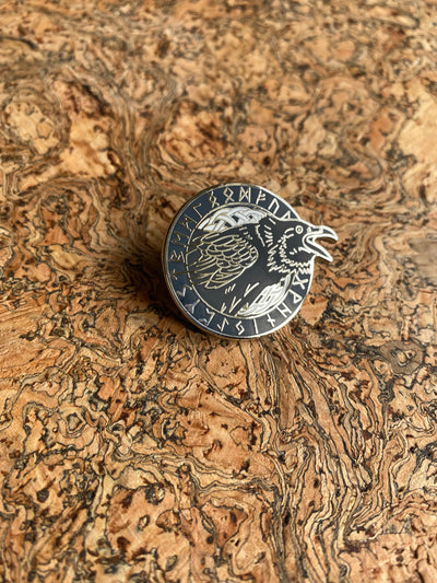 The Protective Raven Decorative Viking Pin Badge