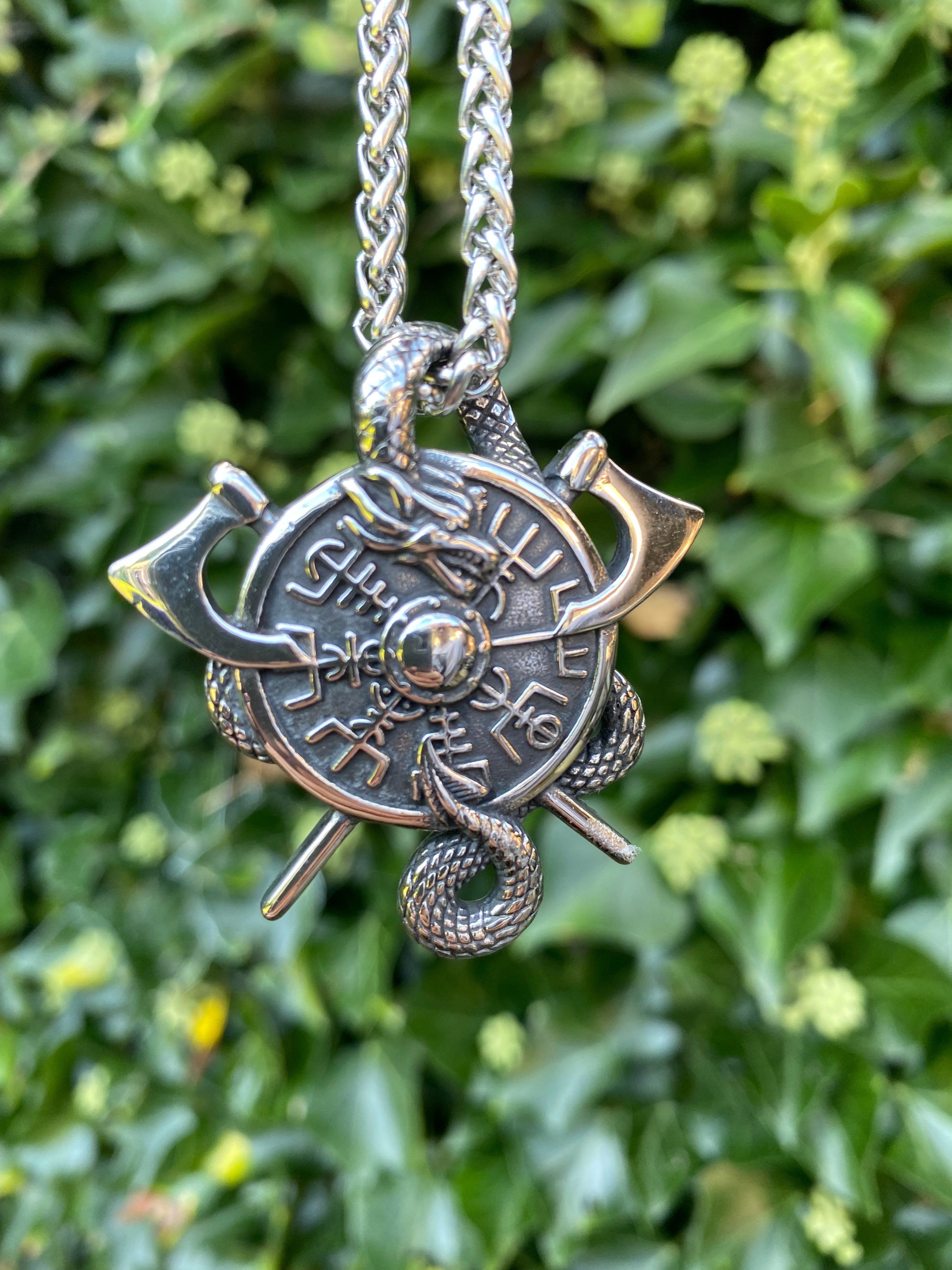 Viking Necklace - The Serpent of Aegishjalmur