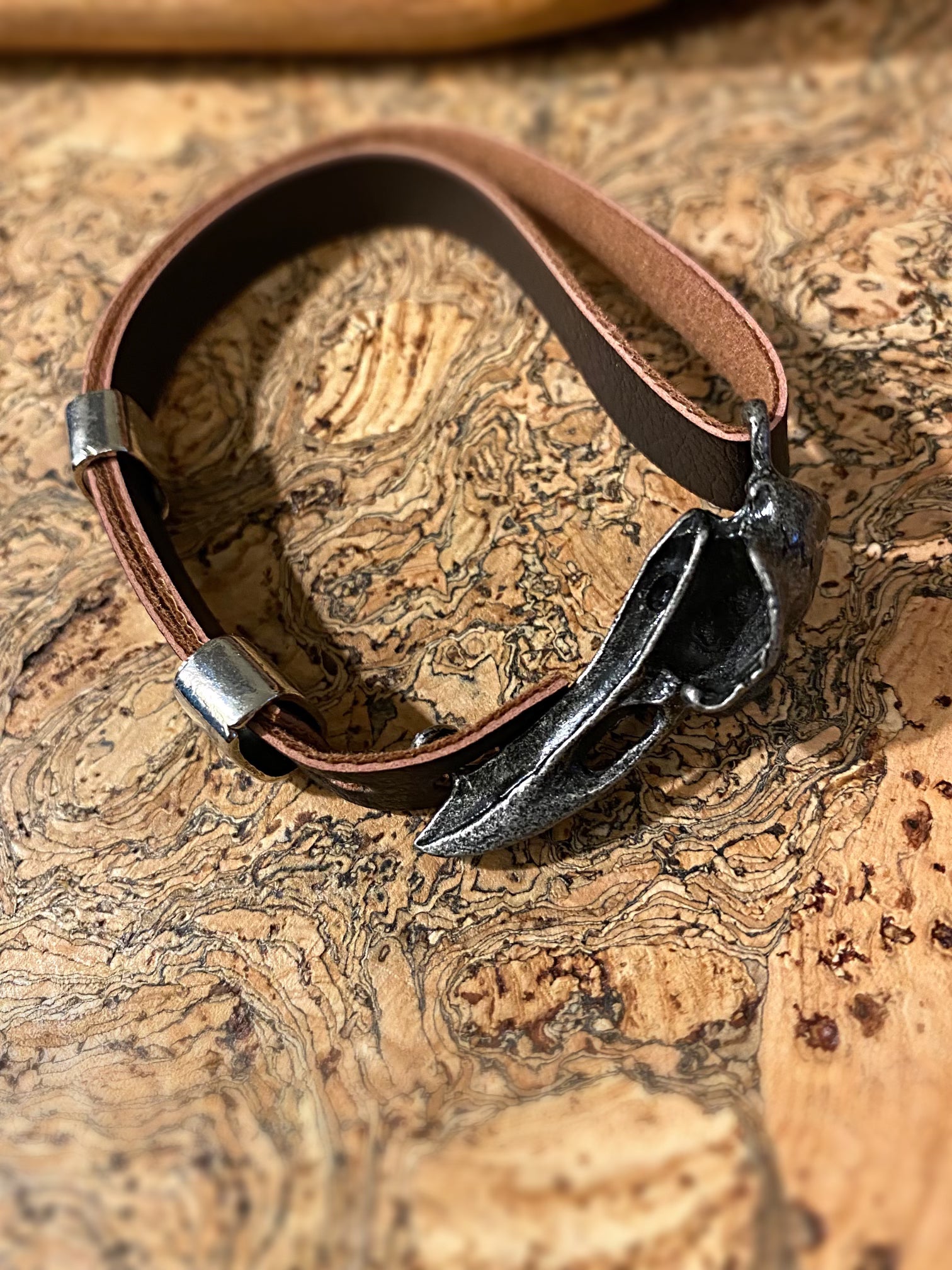 Viking Bracelet - Raven Skull