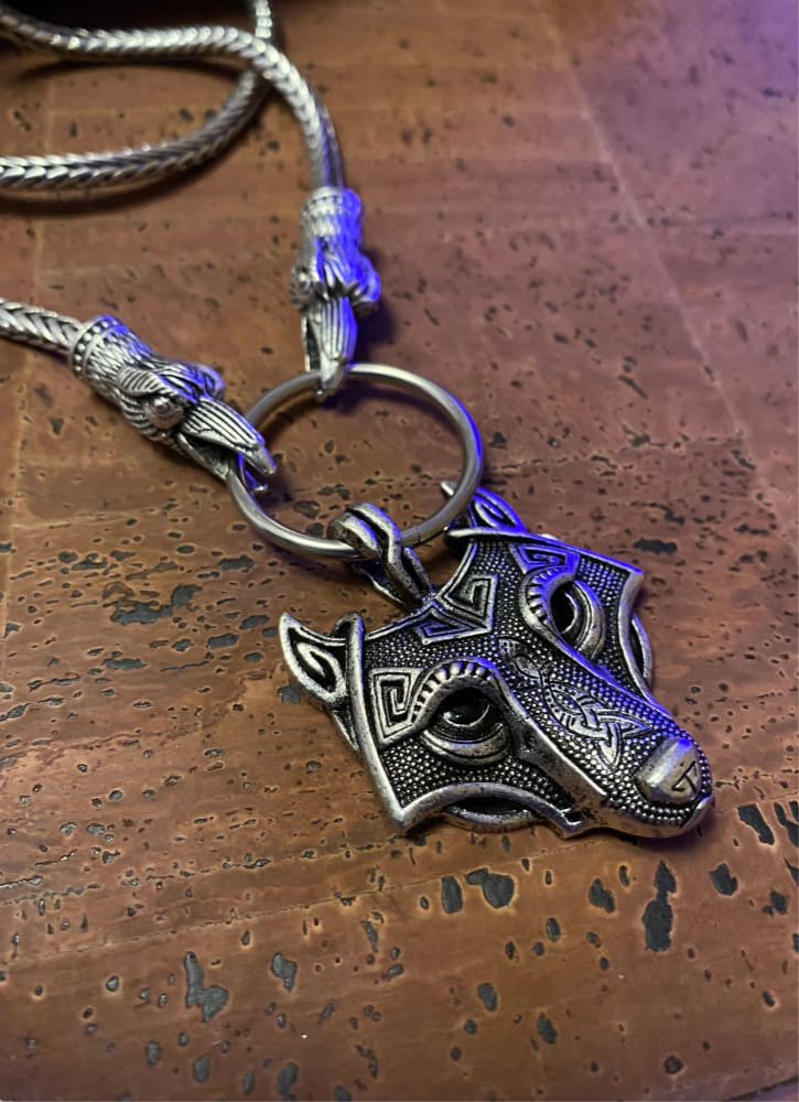 Huggin and Munnin Raven - Viking Necklace