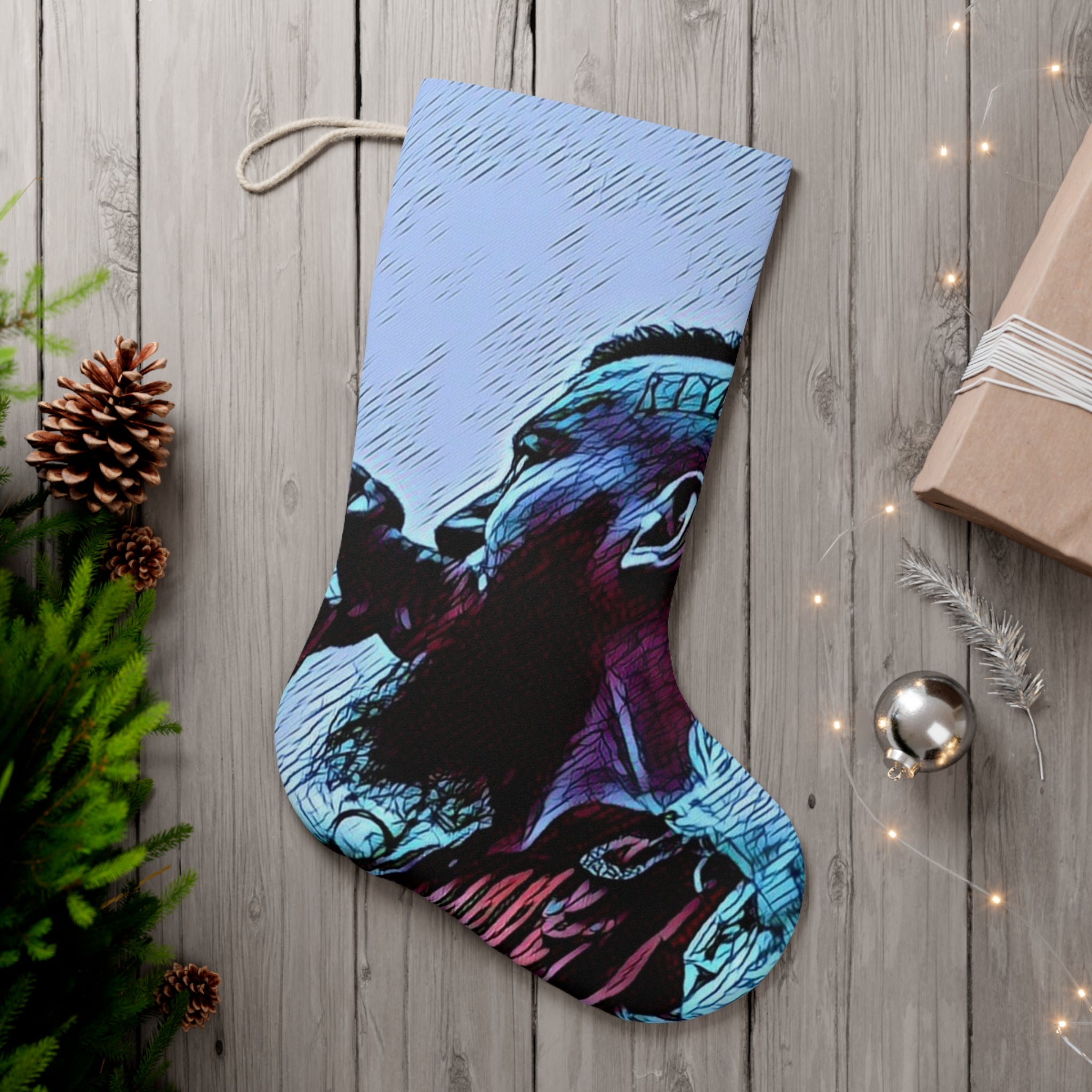 Large Nordic Christmas Stocking