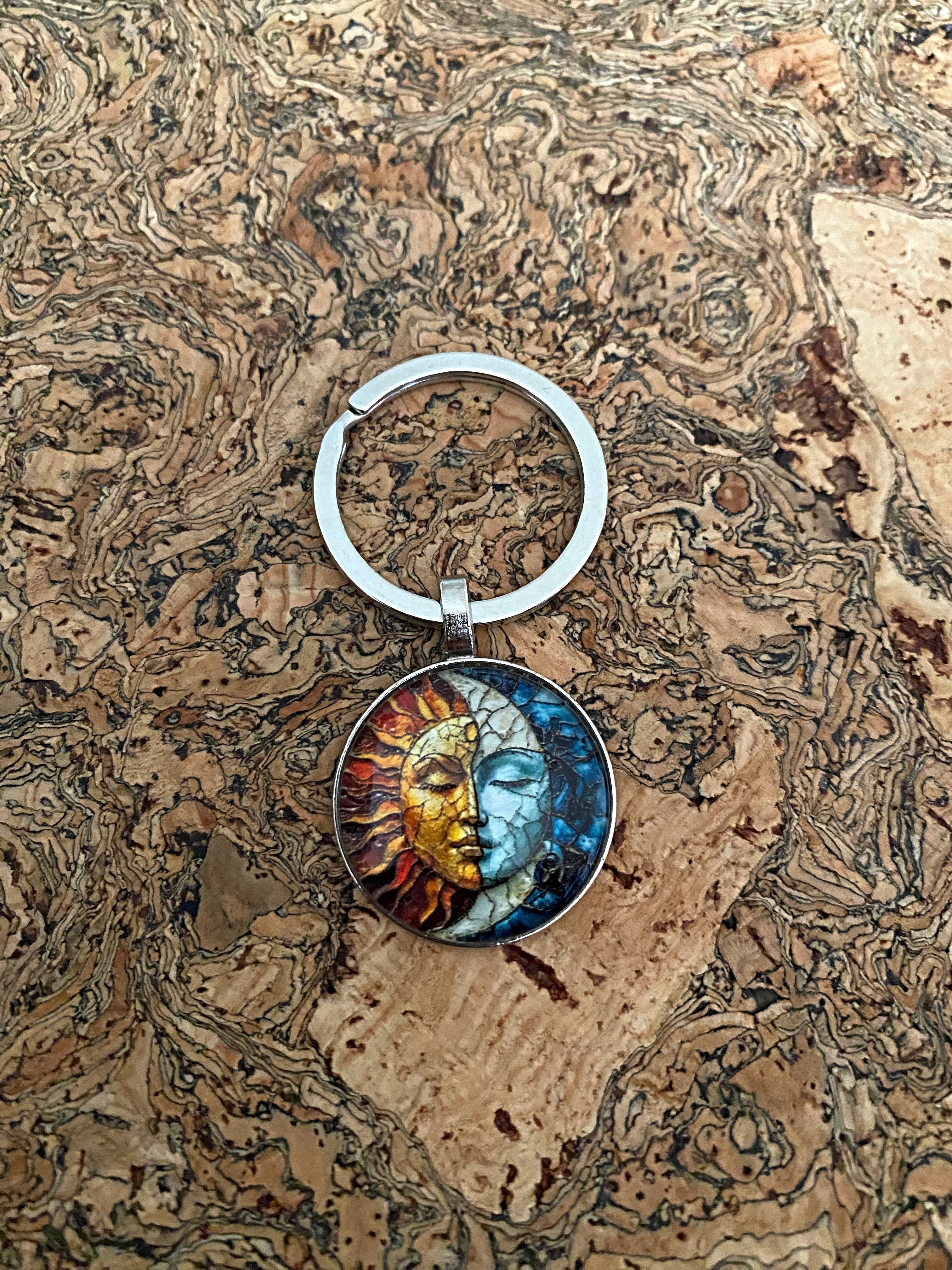 The Yggdrasil Tree of Two Realms - Vibrant Viking Key ring