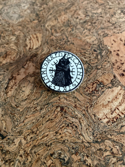 Ravens Vegvisir Decorative Viking Pin Badge