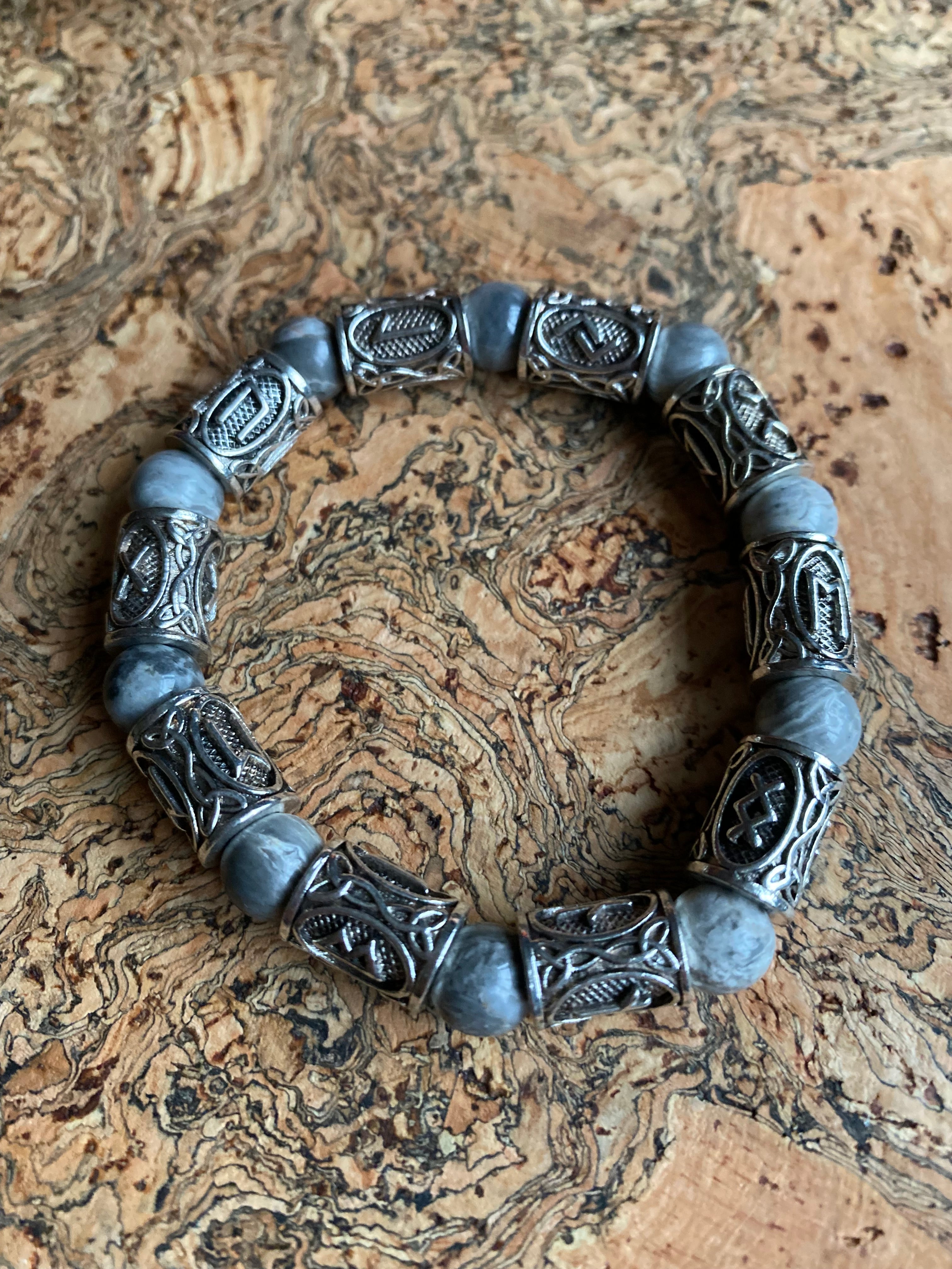 Viking Bracelet - Marble Runes
