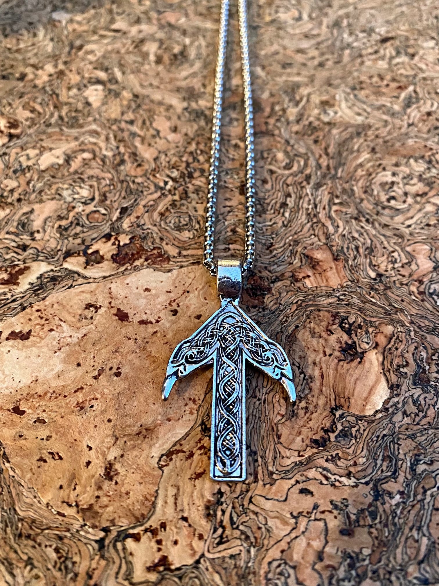Viking Necklace - Tiwaz Rune