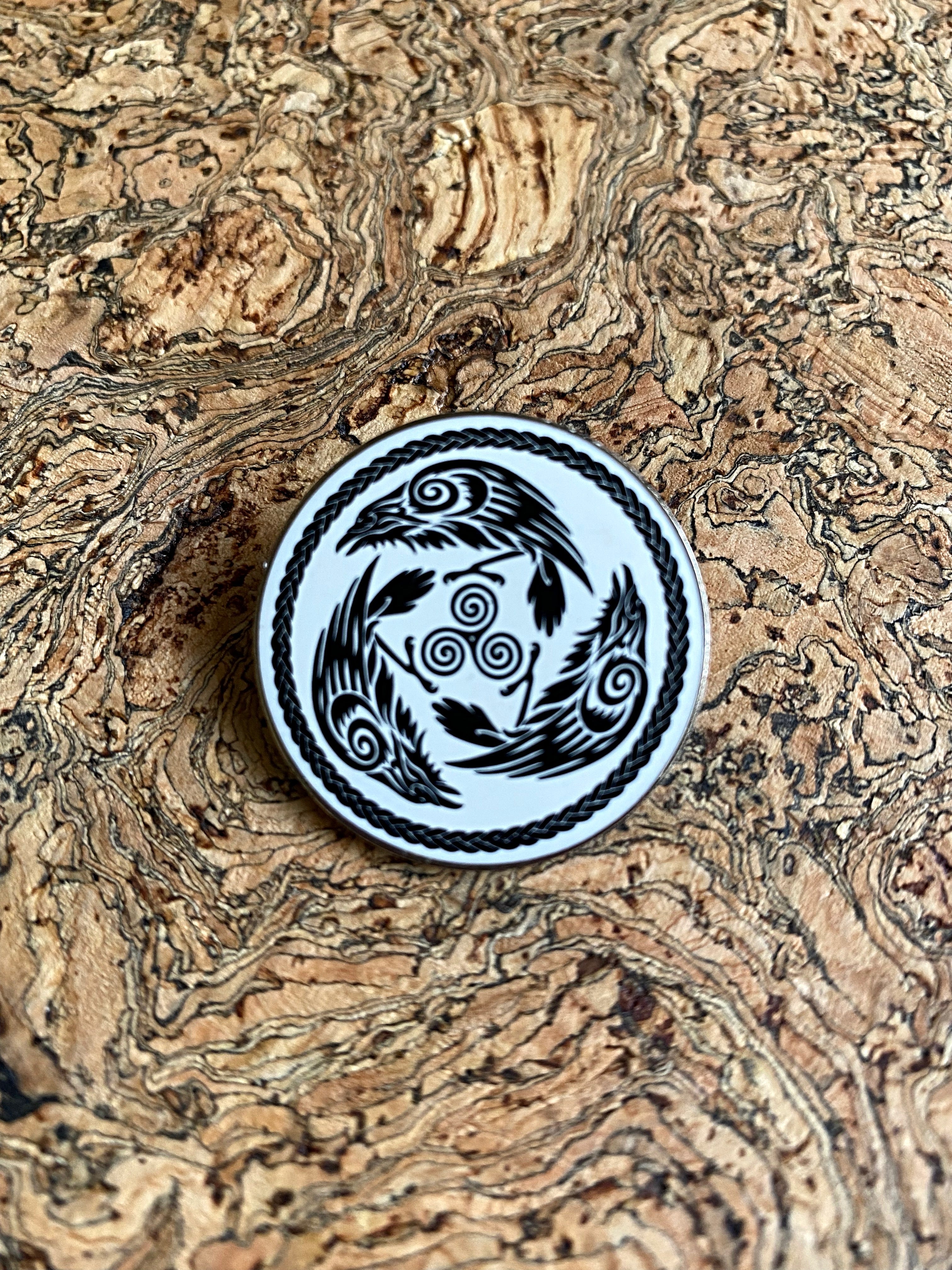 The Twisted Raven Decorative Viking Pin Badge