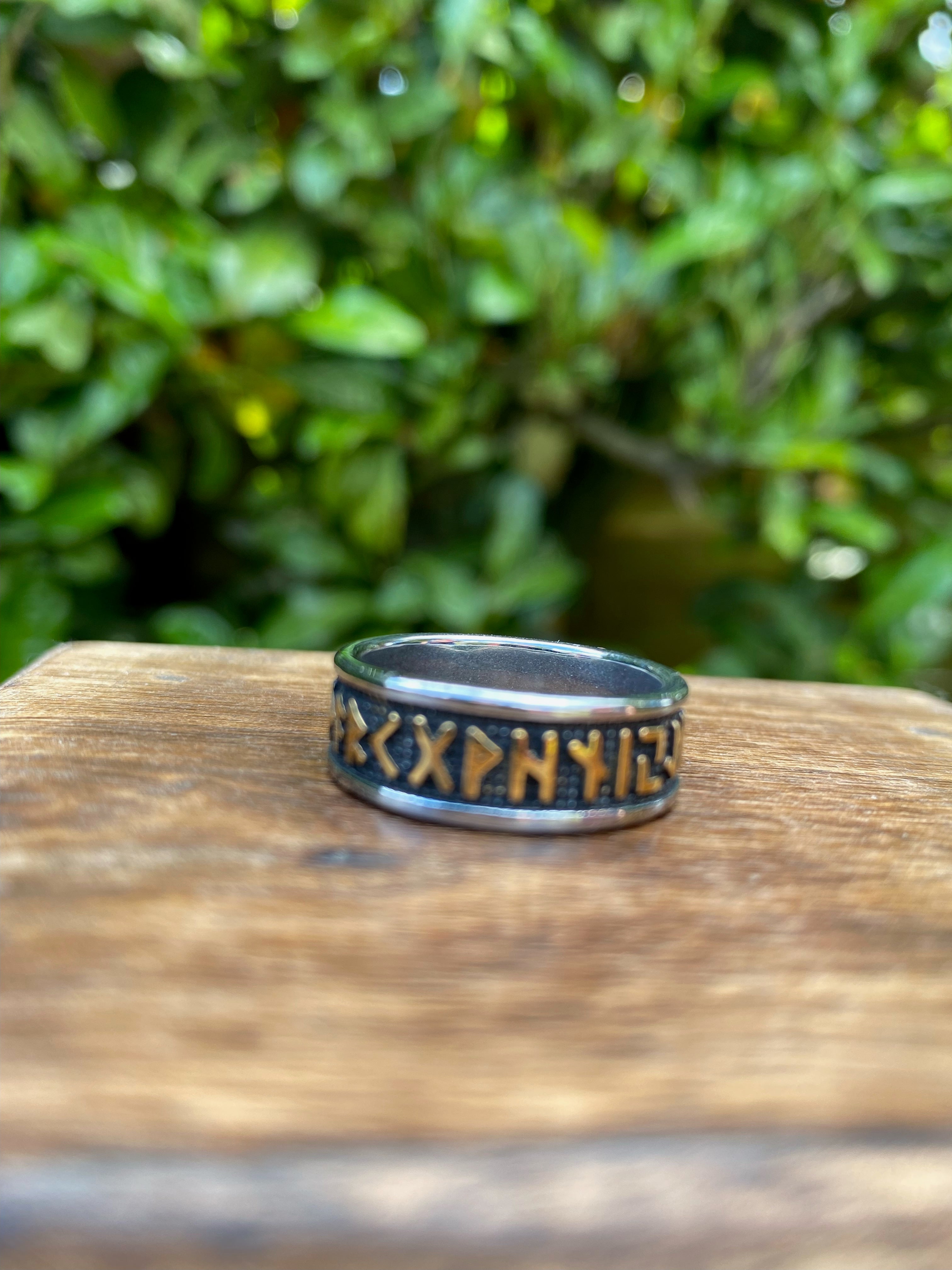 Viking Ring - Golden Runes
