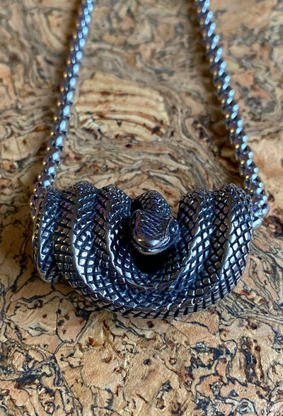 Premium Viking Necklace - The Coiled Jörmungandr