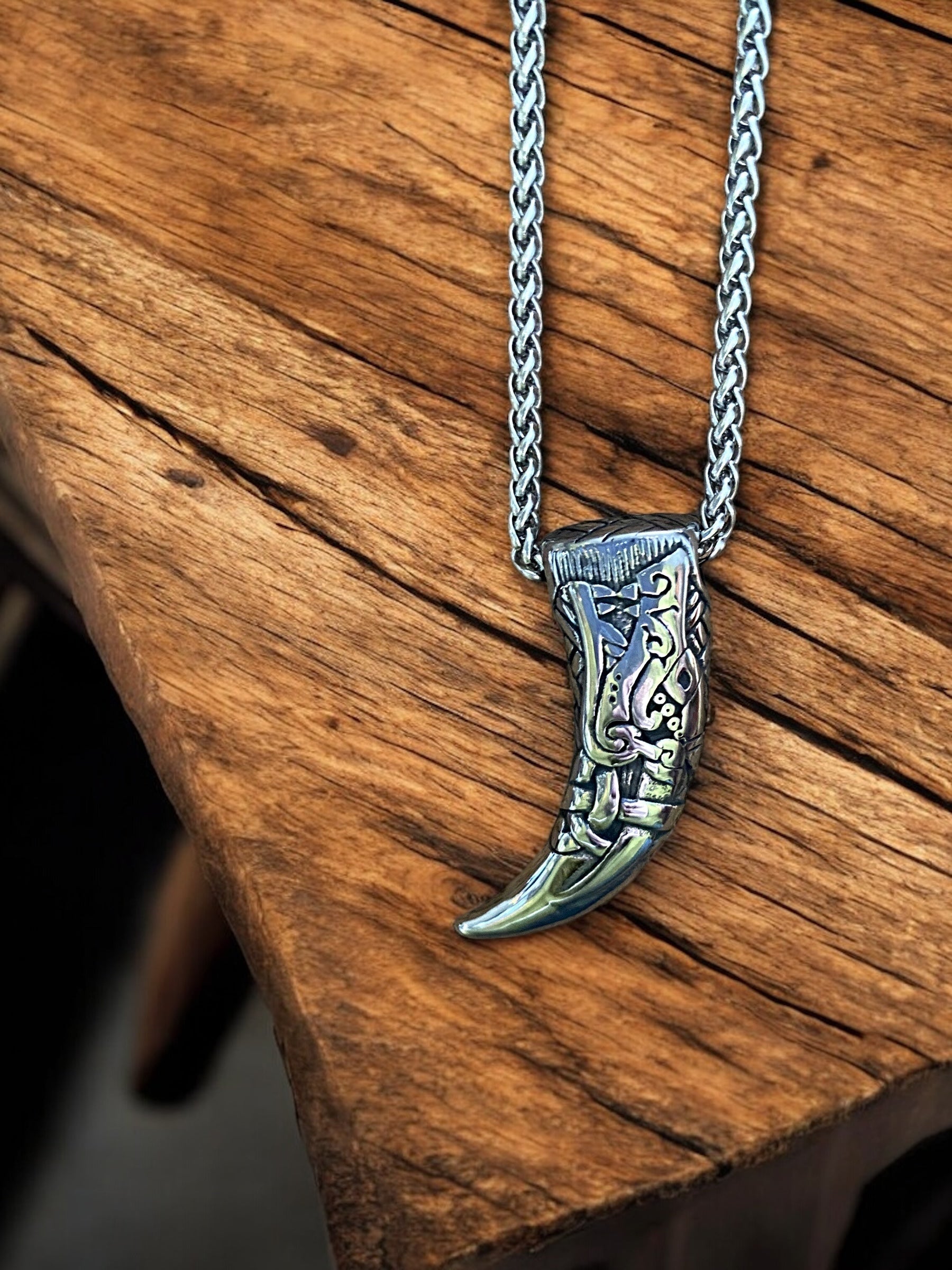Fenrir's Fang Viking Wolf Necklace Odin's Cave - Main Image