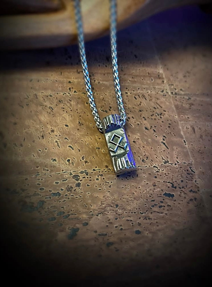 Viking Necklace - Silver Runes