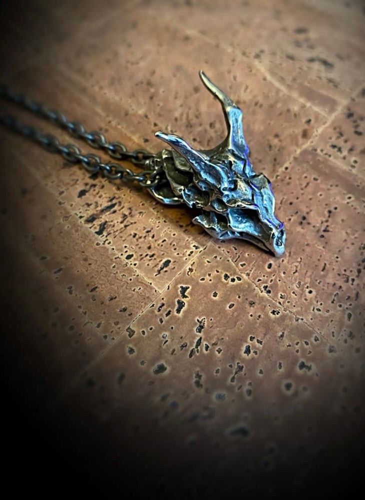 Viking Necklace - Dragon Skull