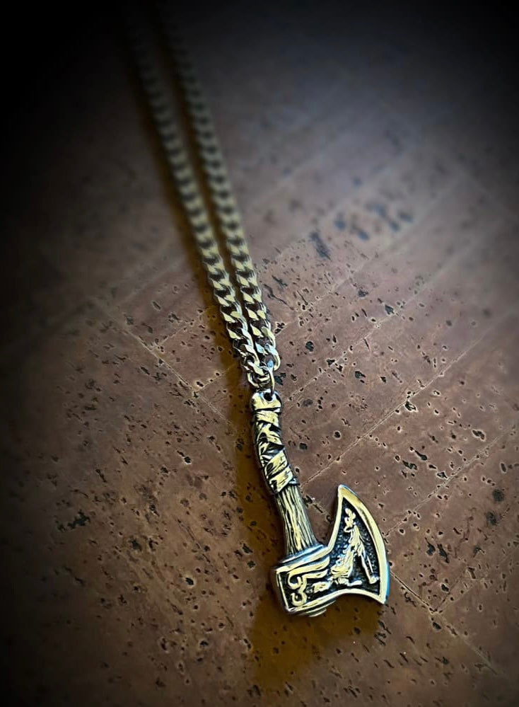Thor Hammer Viking Necklace - Norse Axe