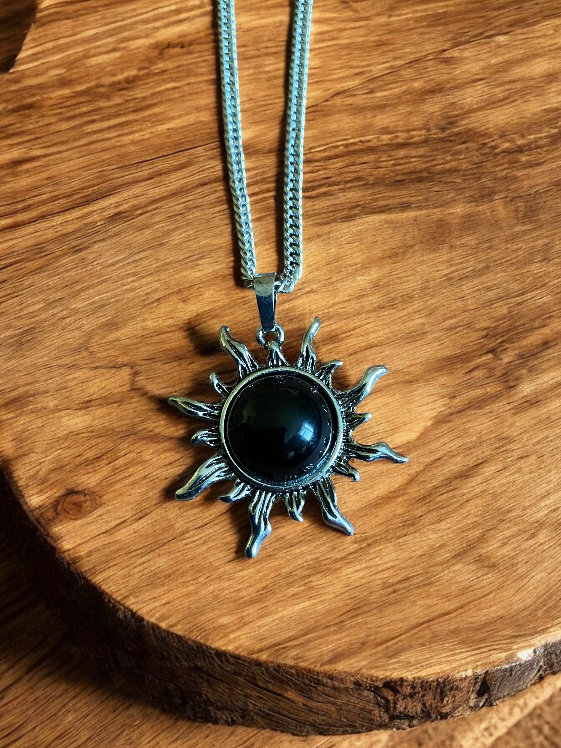 Pagan Necklace - Natural Sun Real Crystals