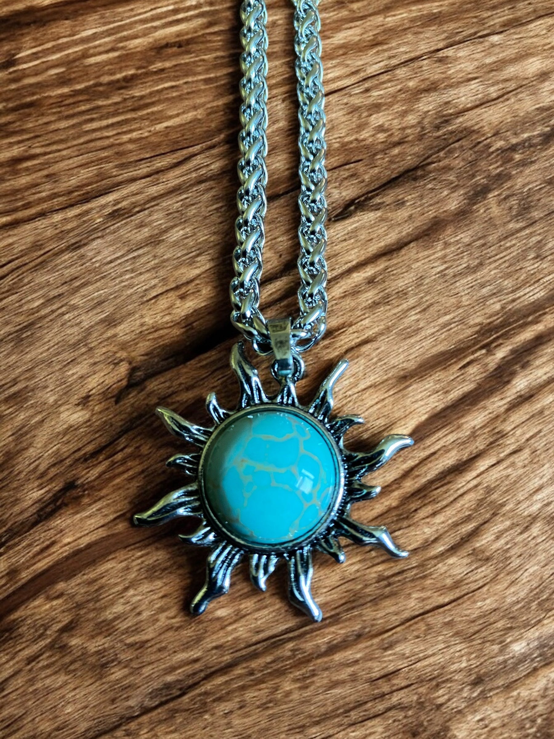 Pagan Necklace - Natural Sun Real Crystals