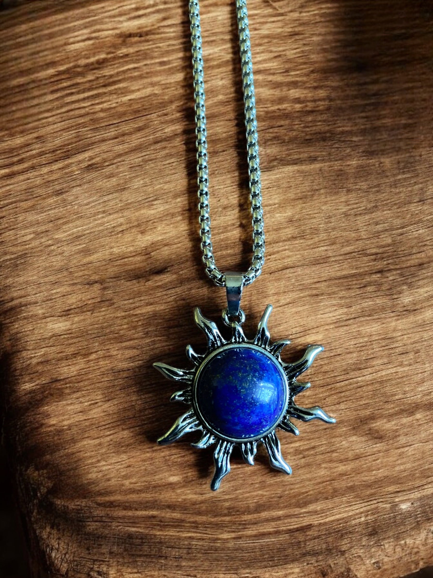 Pagan Necklace - Natural Sun Real Crystals