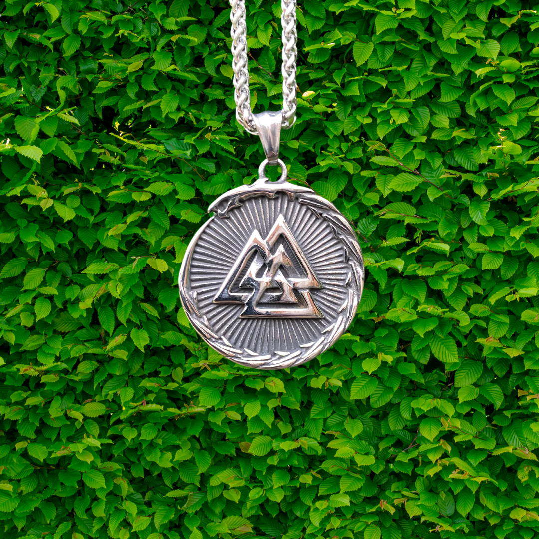 Viking Necklace - Valknut Shield
