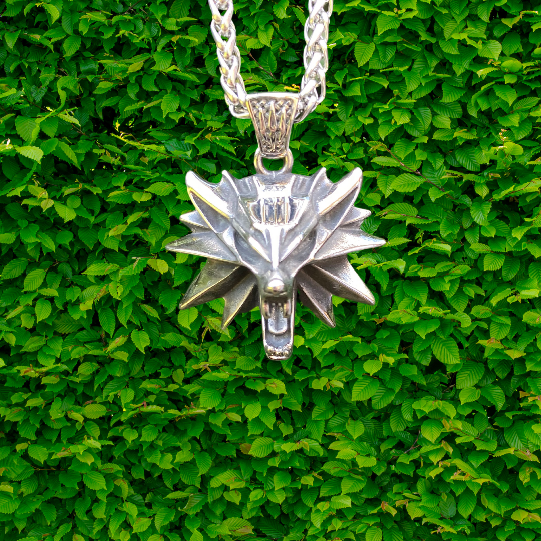 Fierce Raven Wolf Viking Necklace