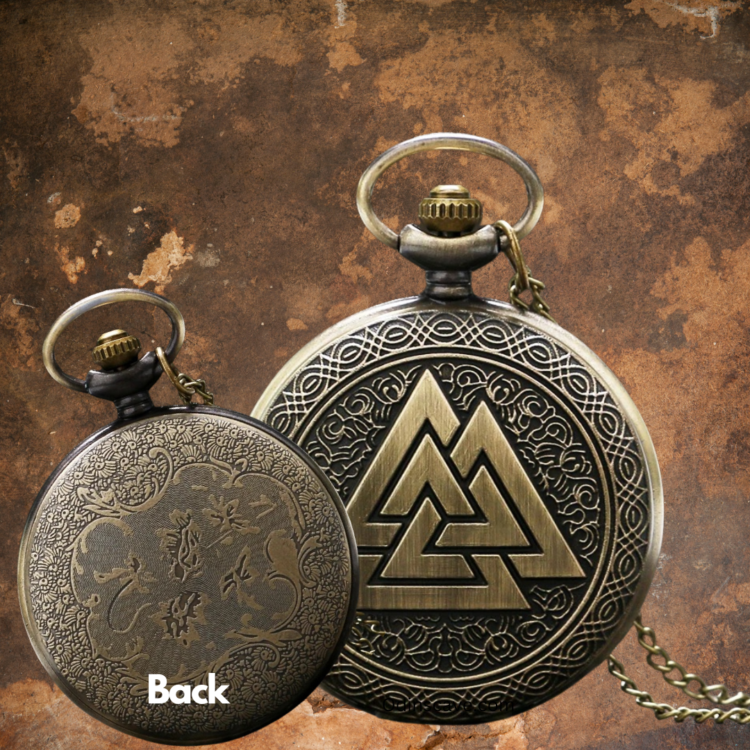 PREMIUM VIKING VALKNUT POCKET WATCH