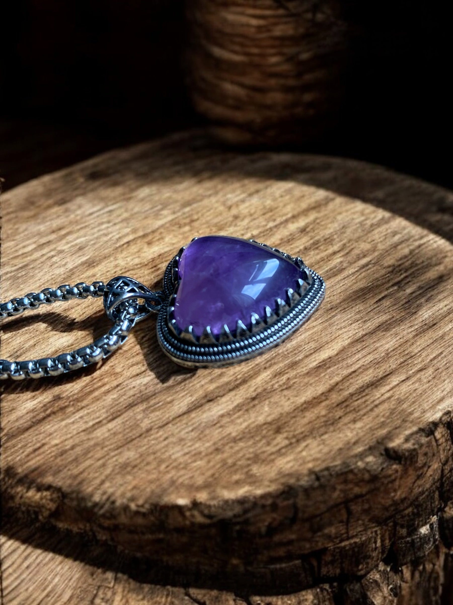 Authentic Crystal Heart Pagan Necklace