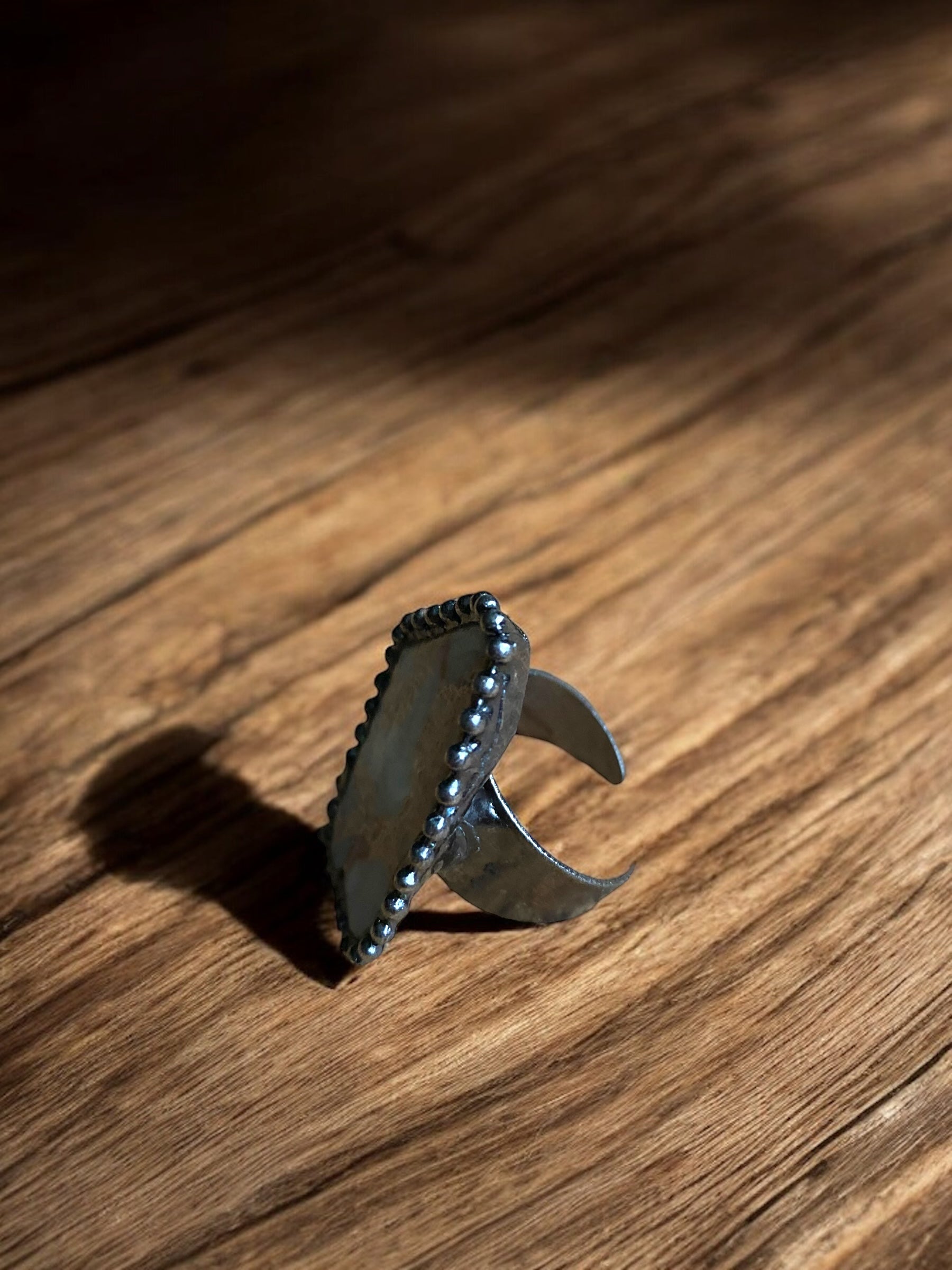 Ocean Jasper Crystal Adjustable Ring