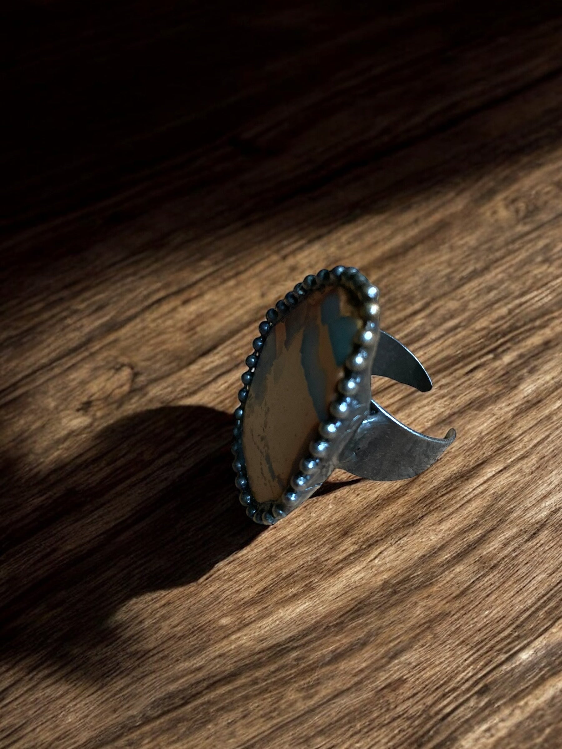 Ocean Jasper Crystal Adjustable Ring