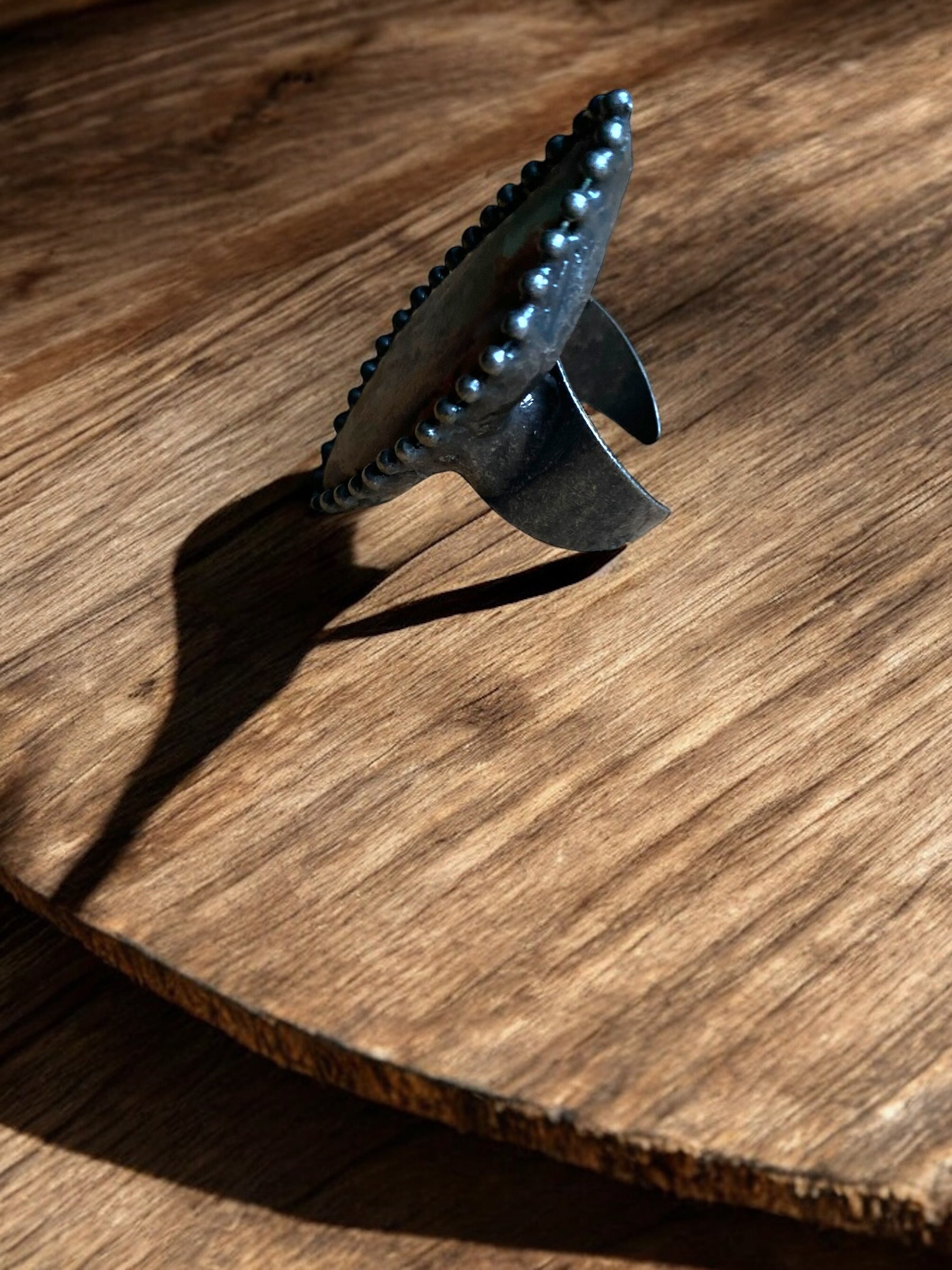 Ocean Jasper Crystal Adjustable Ring