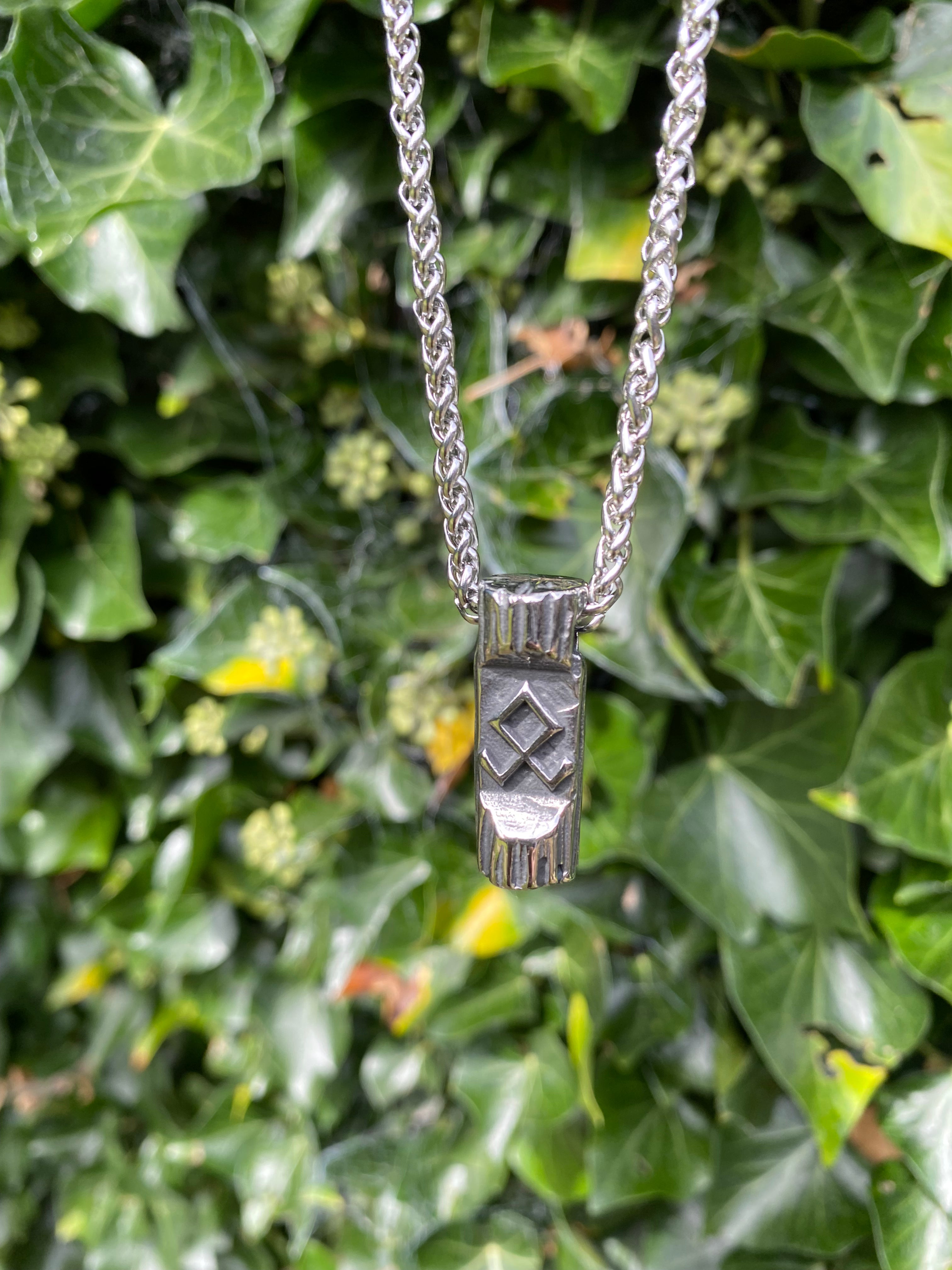 Viking Necklace - Silver Runes
