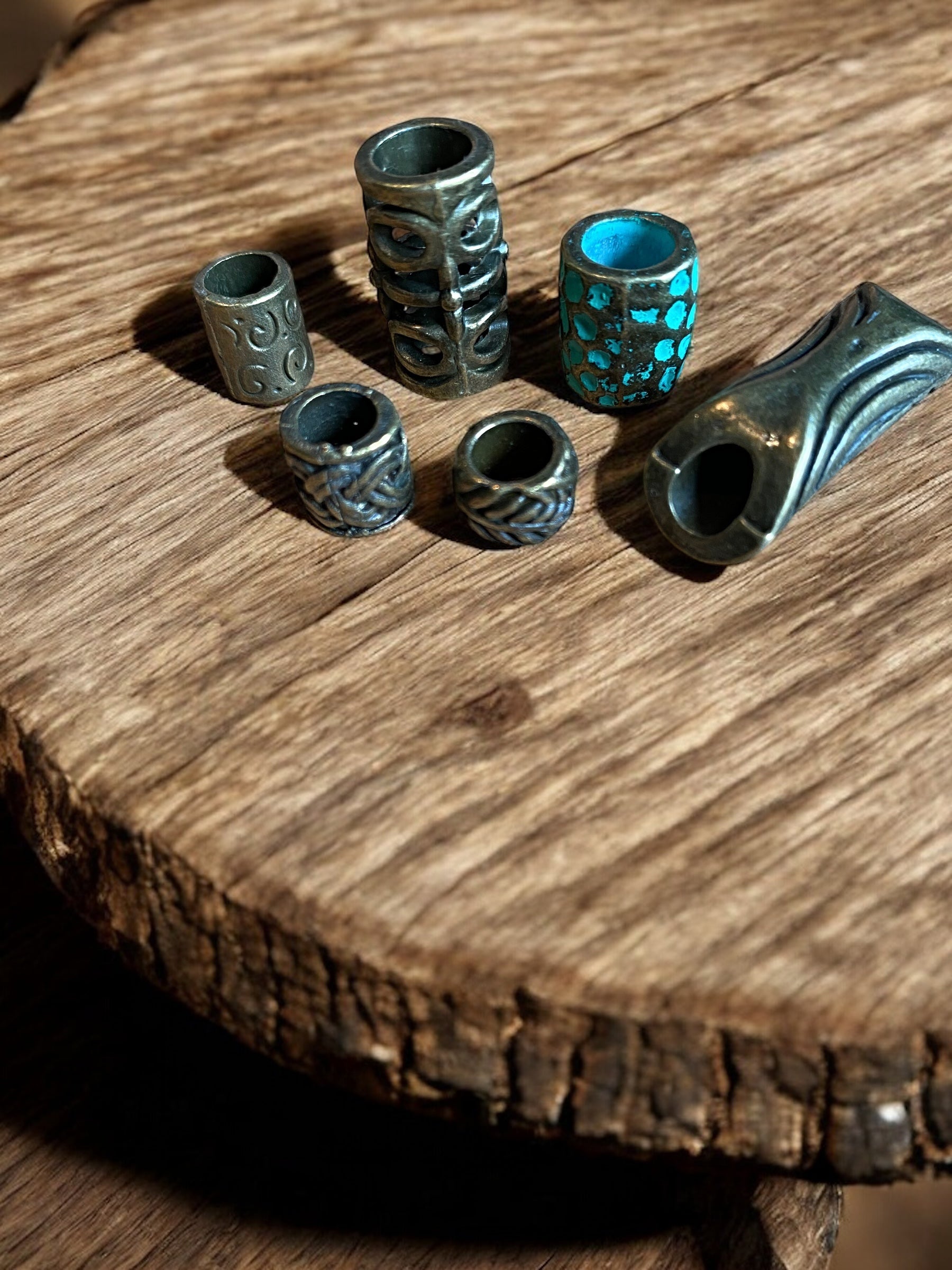 Viking Beard Beads Set of 6 - Earthy Vibes