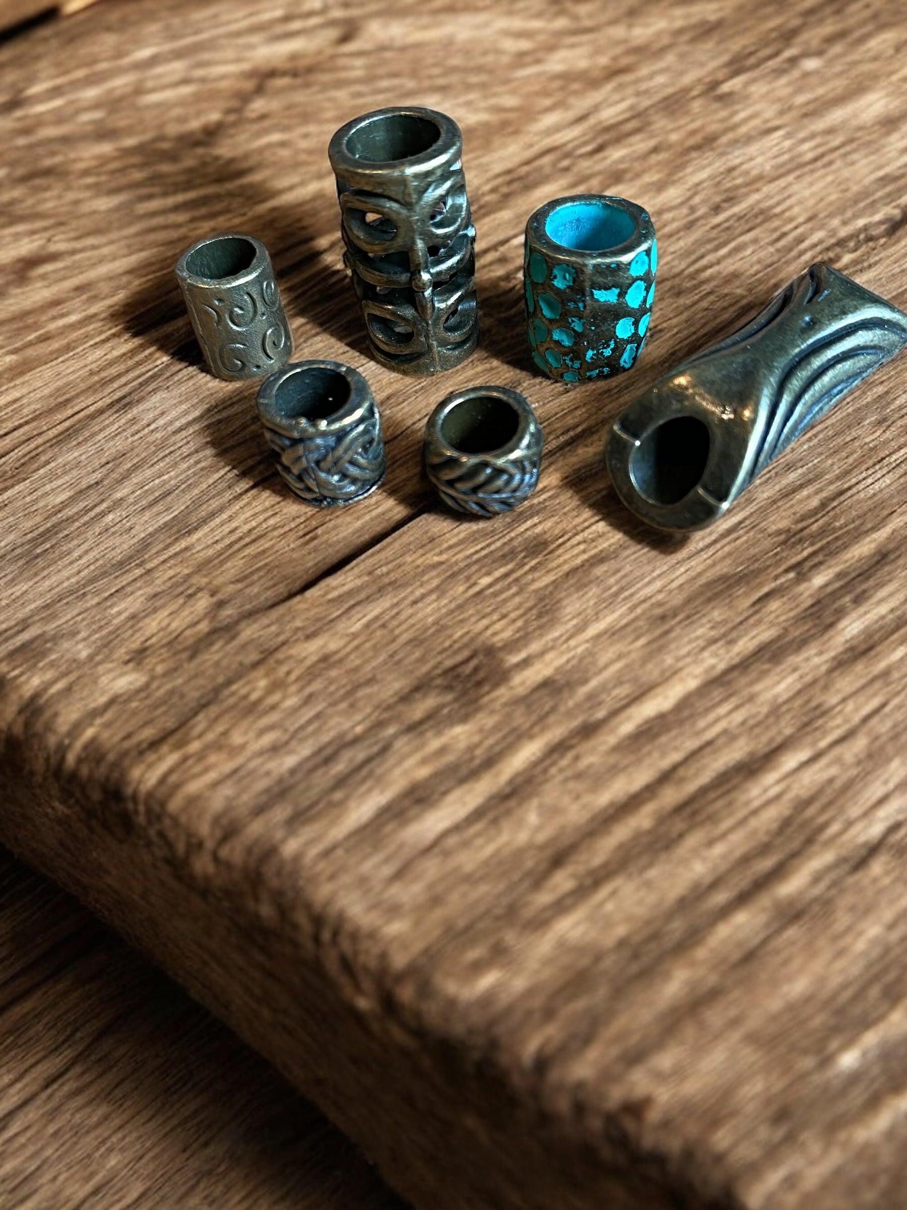 Viking Beard Beads Set of 6 - Earthy Vibes