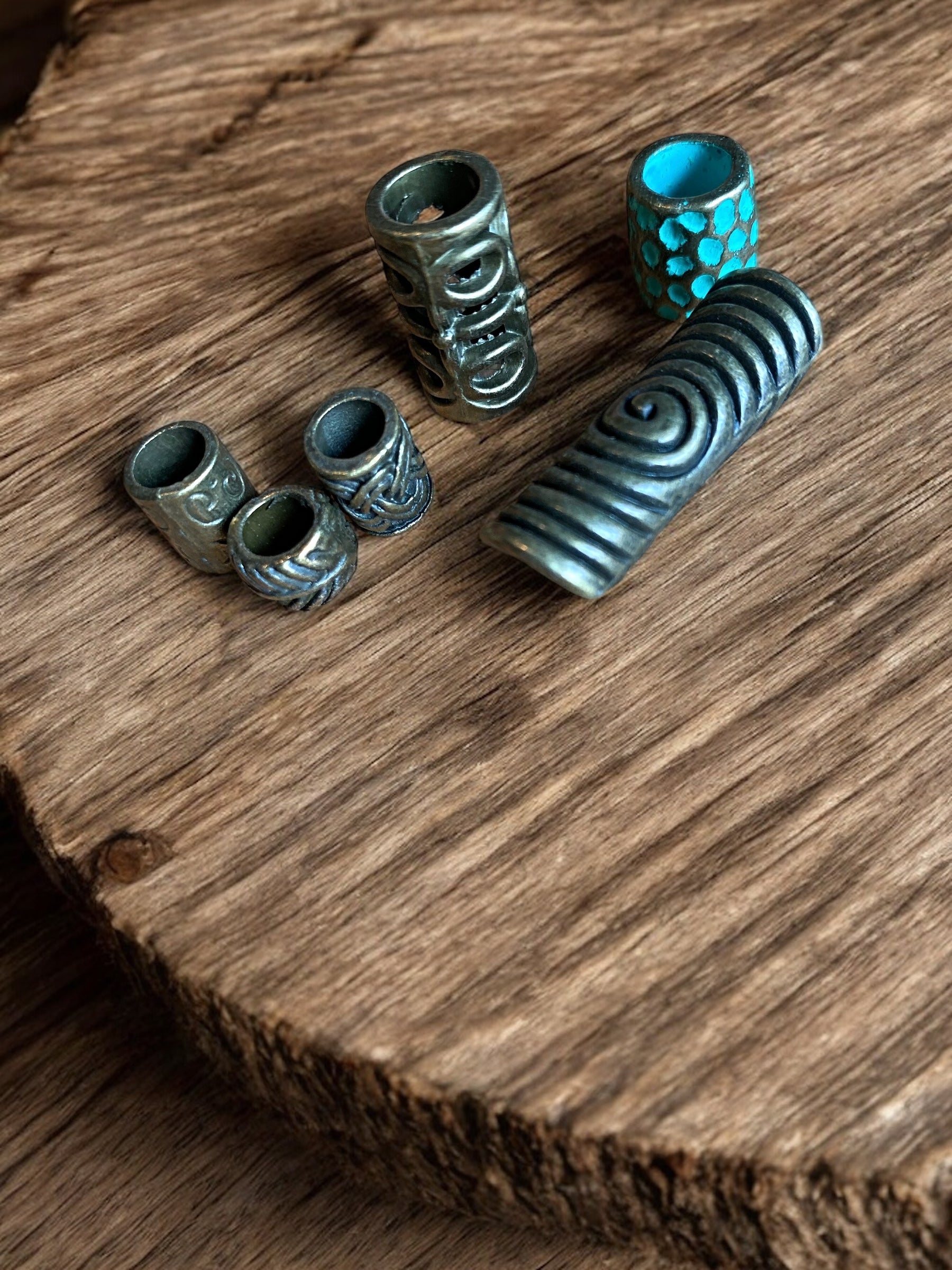 Viking Beard Beads Set of 6 - Earthy Vibes