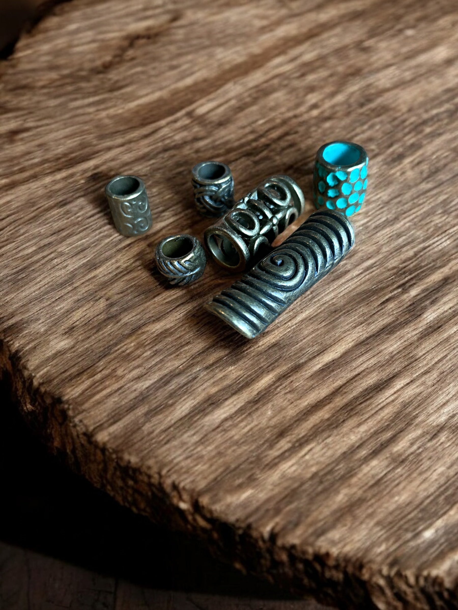 Viking Beard Beads Set of 6 - Earthy Vibes