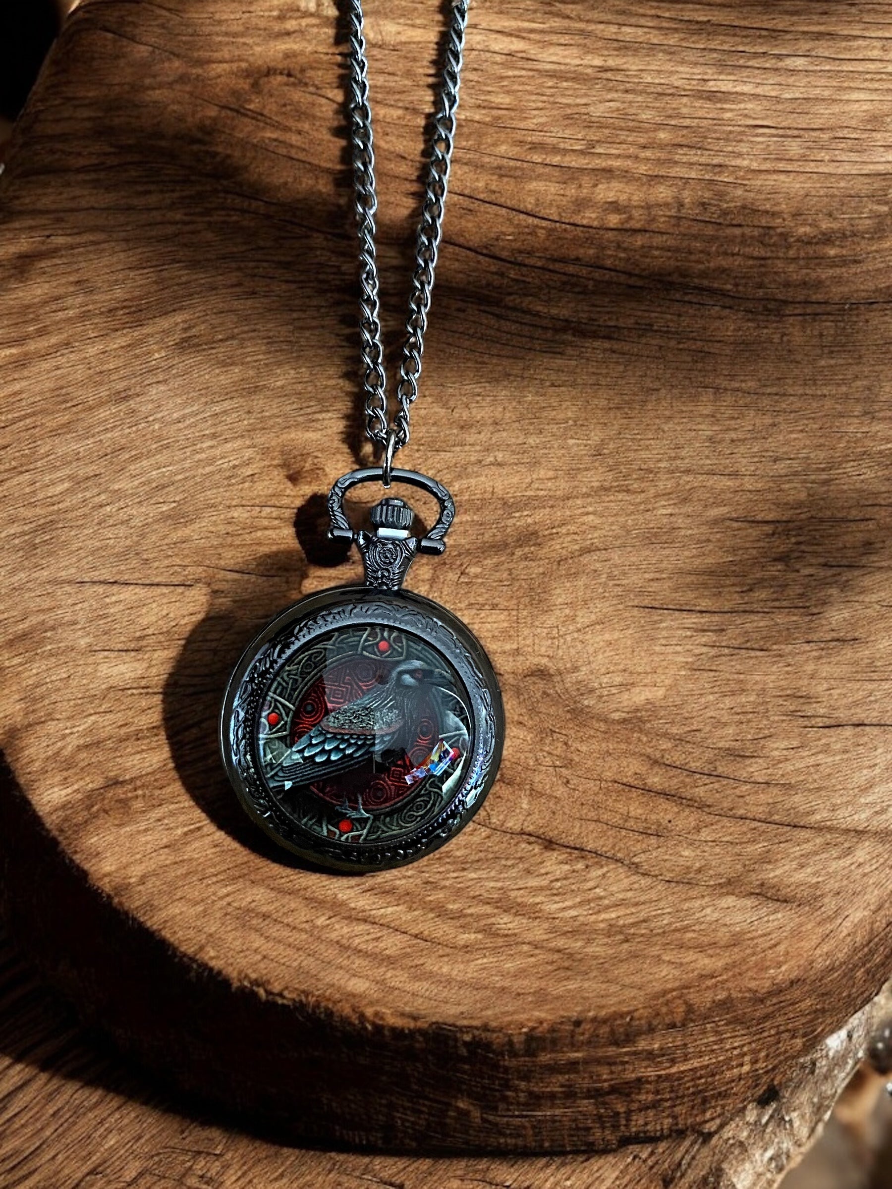 Black Ravens Revenge Pocket Watch