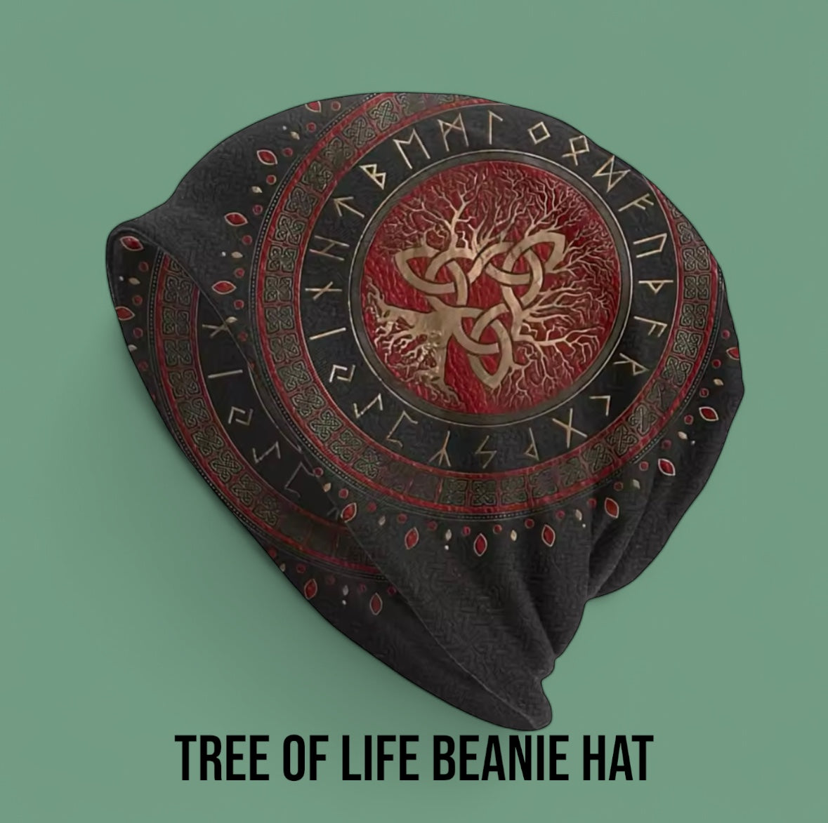 Tree of life Viking Beanie Hat