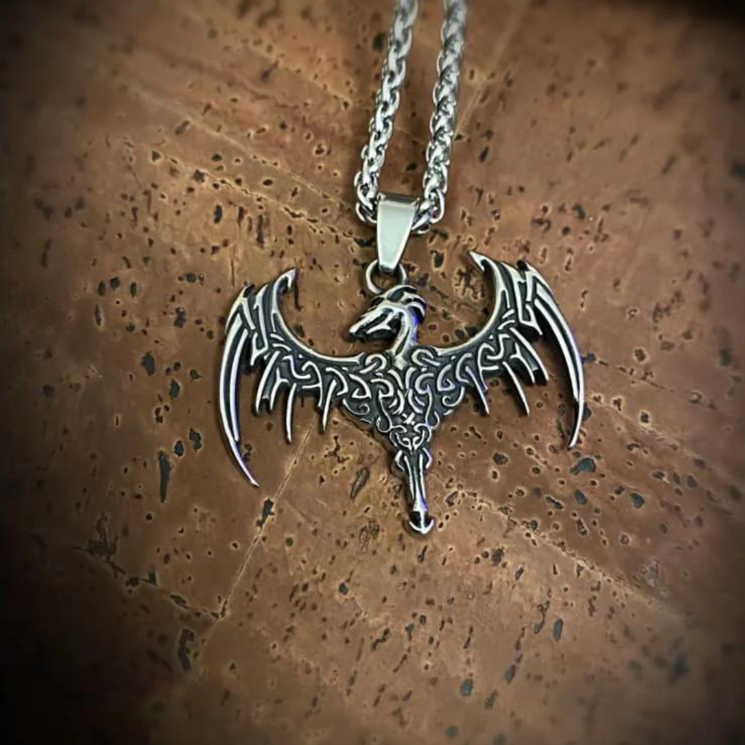 Viking Necklace - Dragon Of Flames