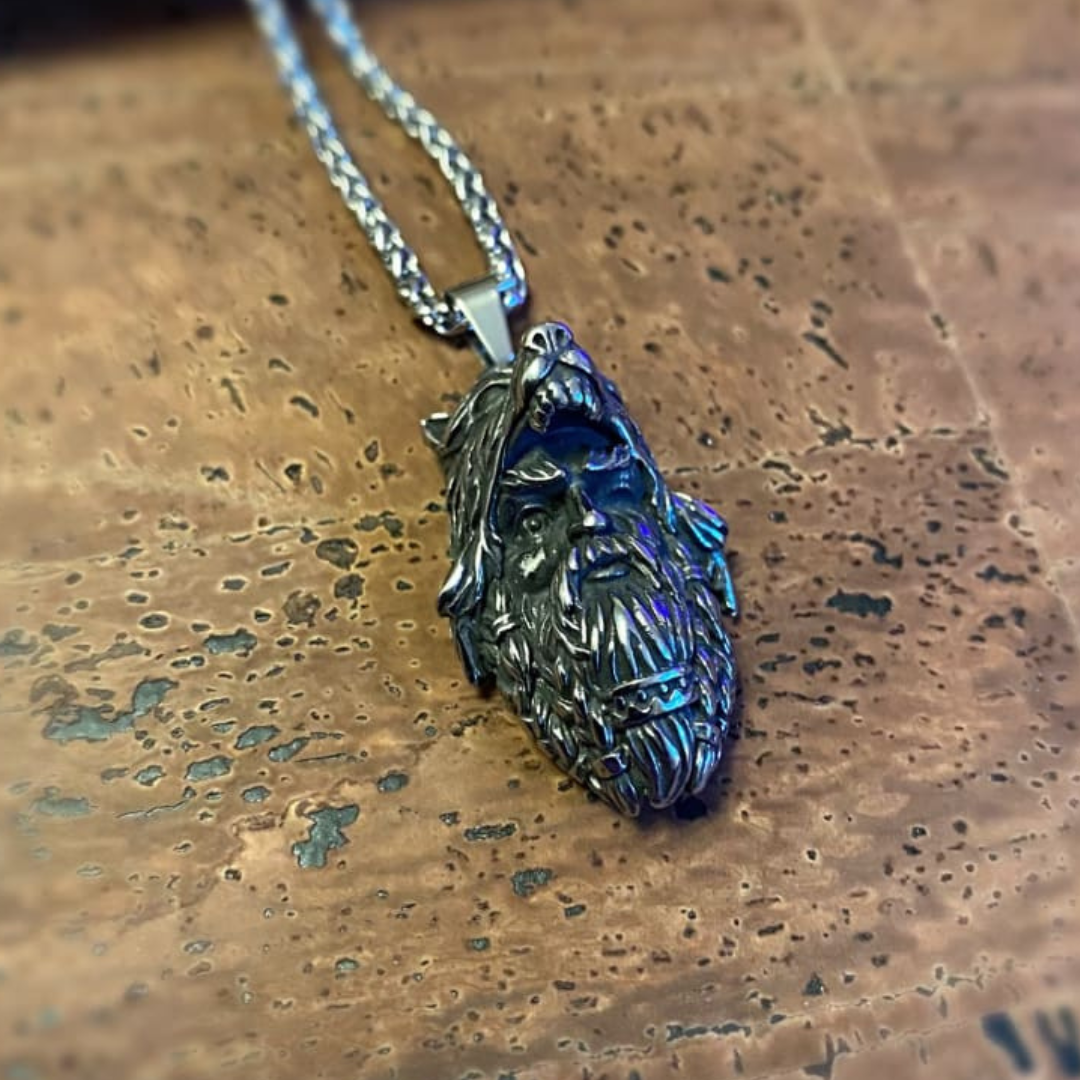 Viking Necklace - Odin Wolf Warrior