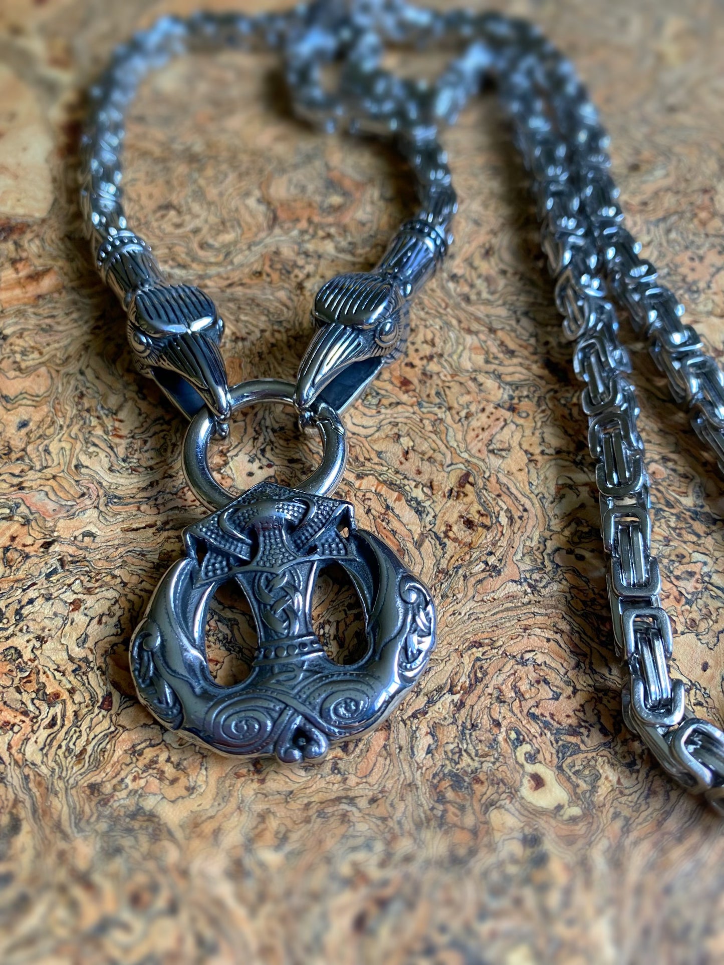 Epic Ravens Anchor Viking Necklace
