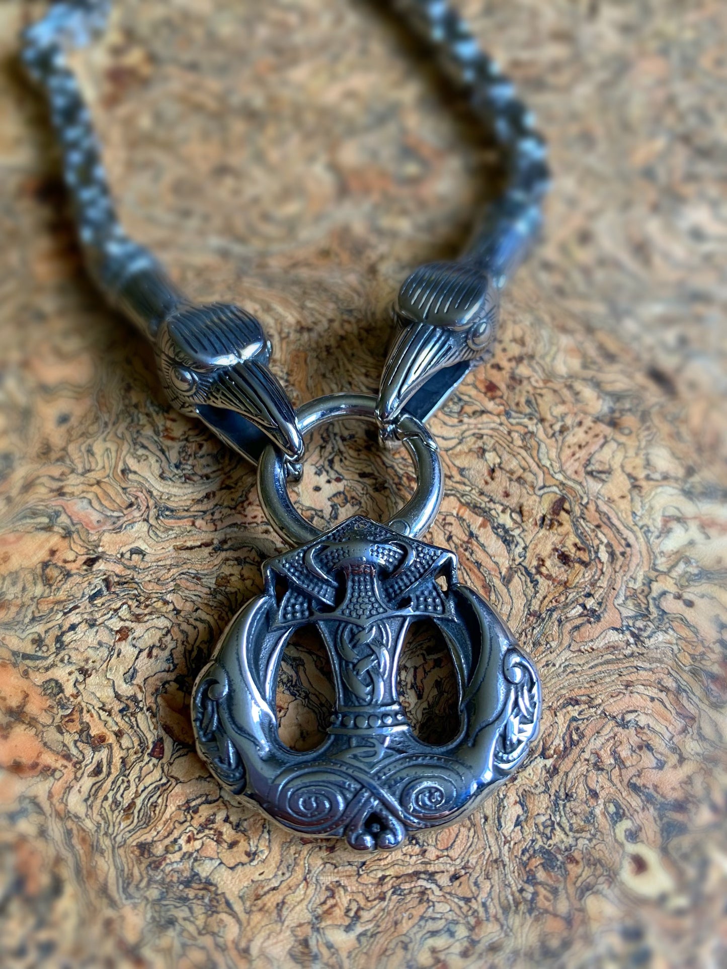 Epic Ravens Anchor Viking Necklace