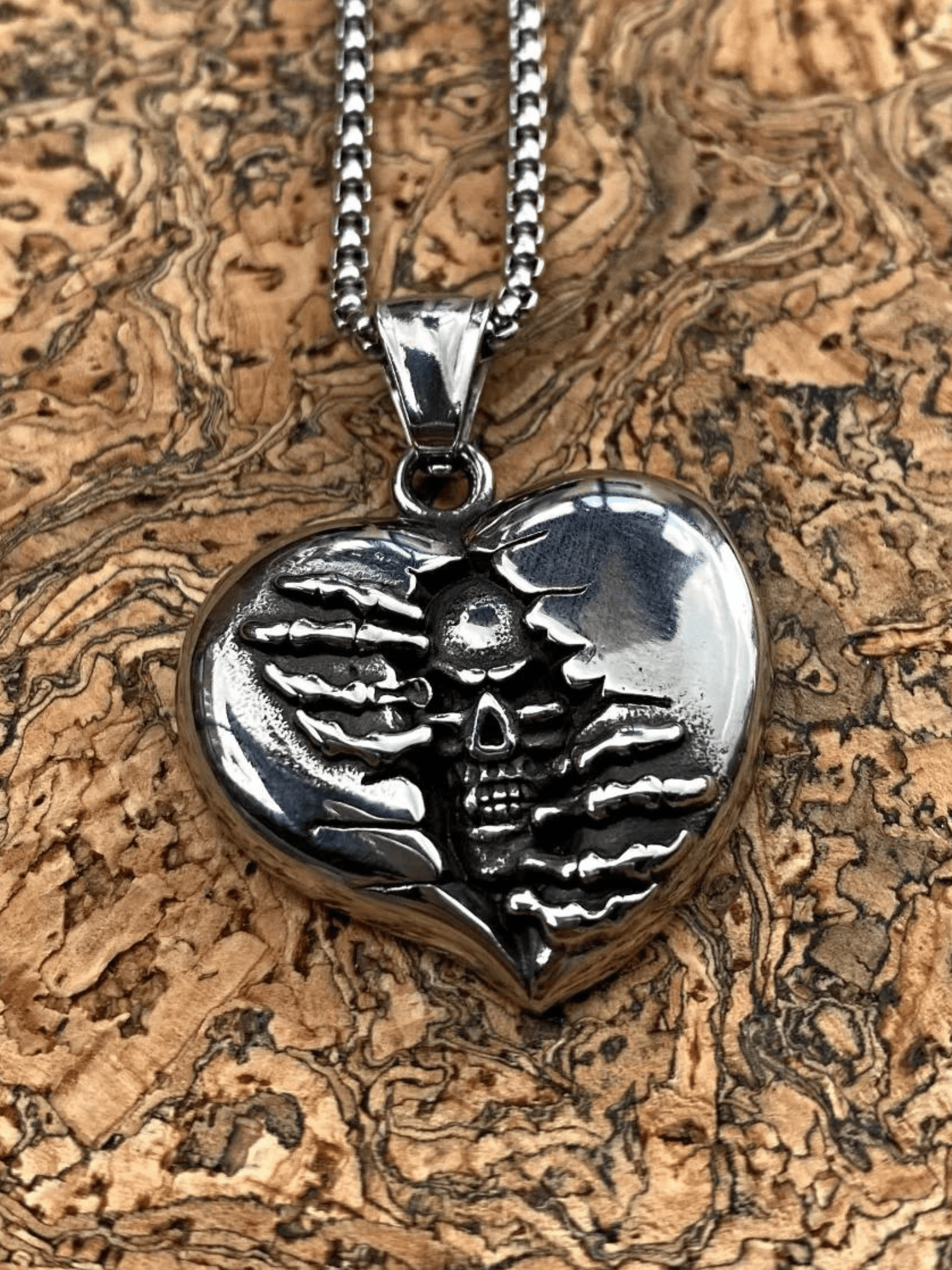 Pagan Necklace - Skull Crossed Lovers