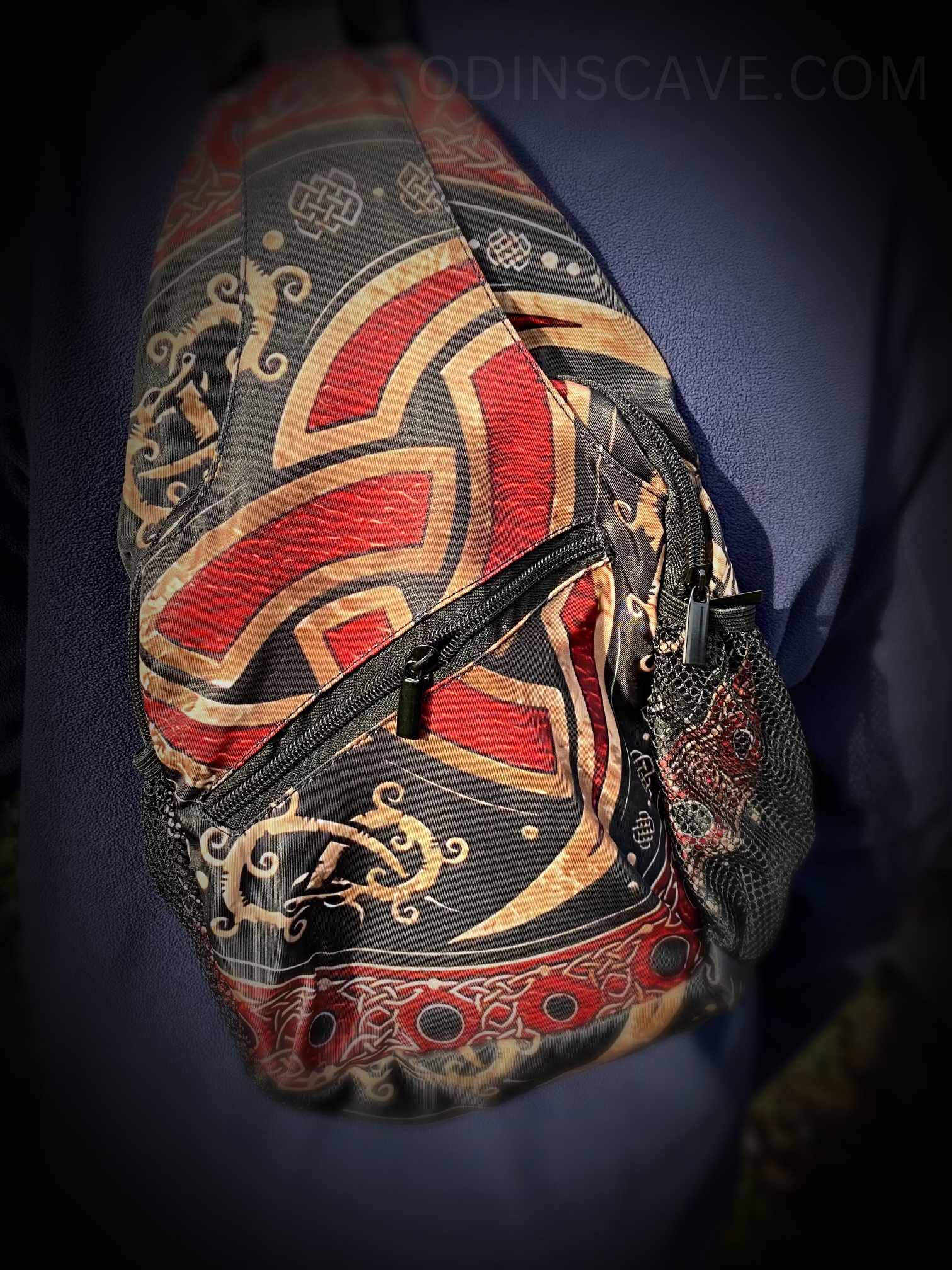 Premium Viking Rucksack Bag - Golden Valknut