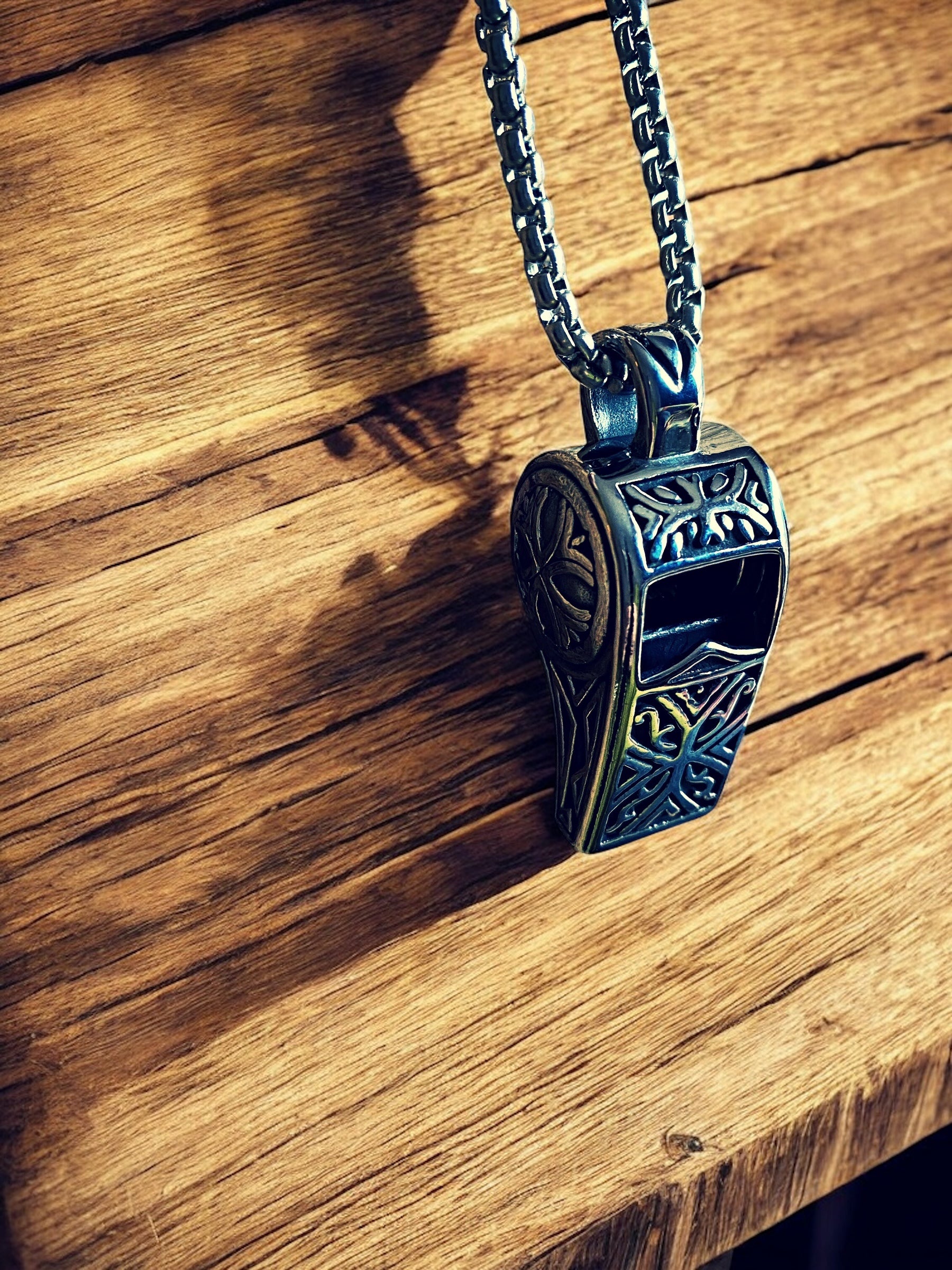 Kulning Whistle Viking Necklace in Stainless Steel